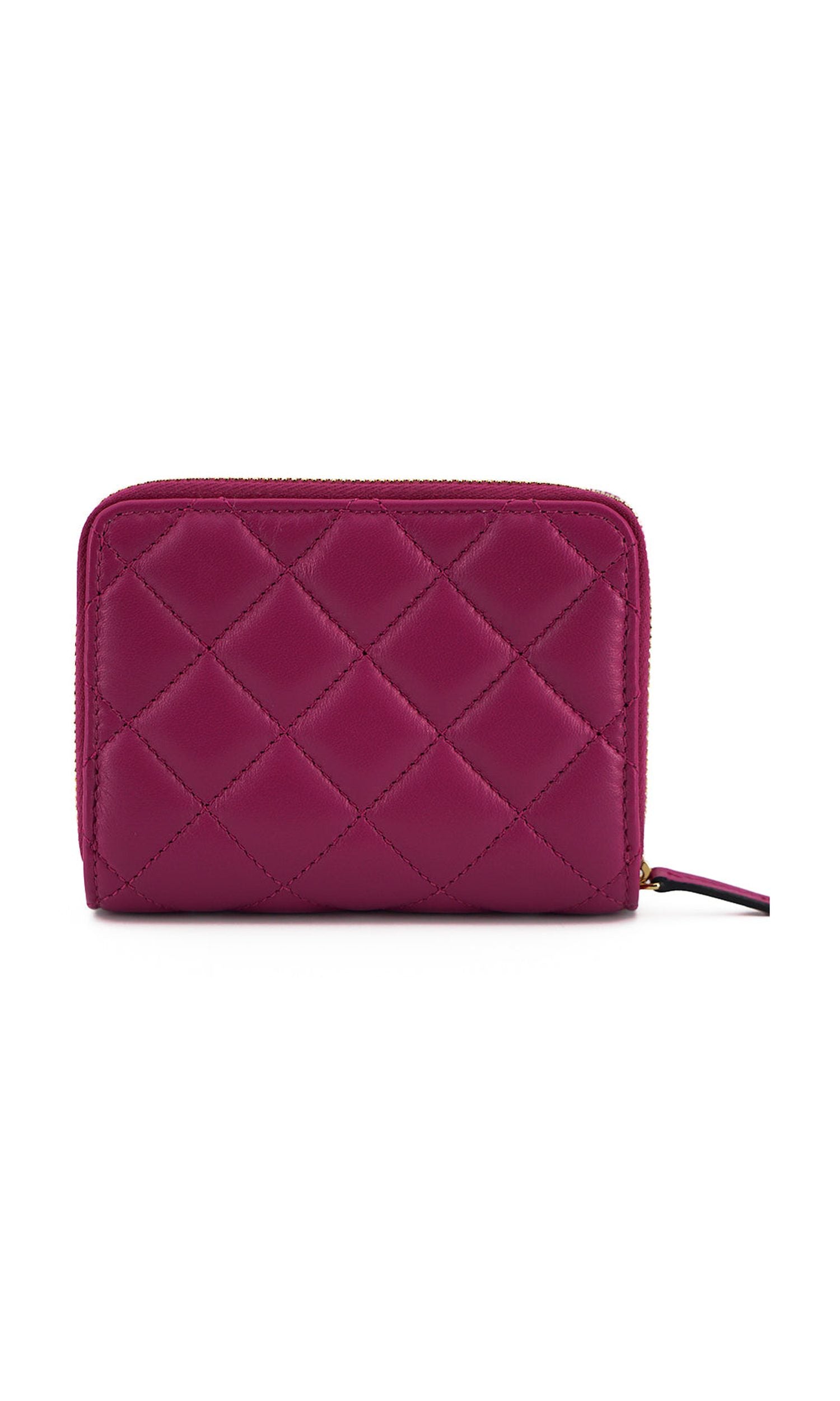 Versace Elegant Quilted Leather Purple Wallet Glam Steals