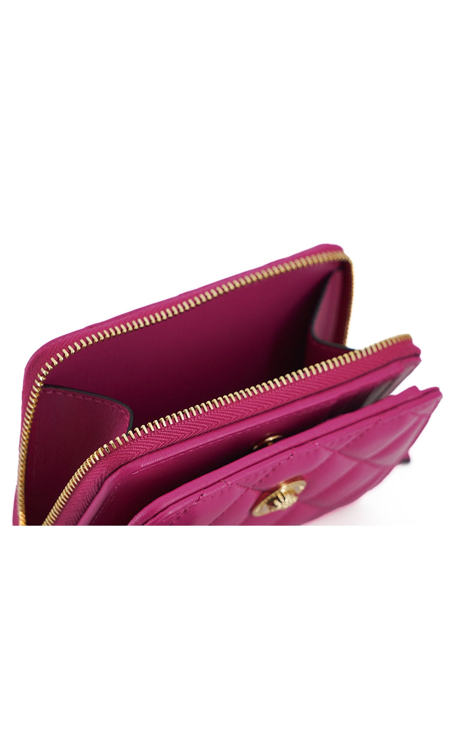 Versace Elegant Quilted Leather Purple Wallet Glam Steals