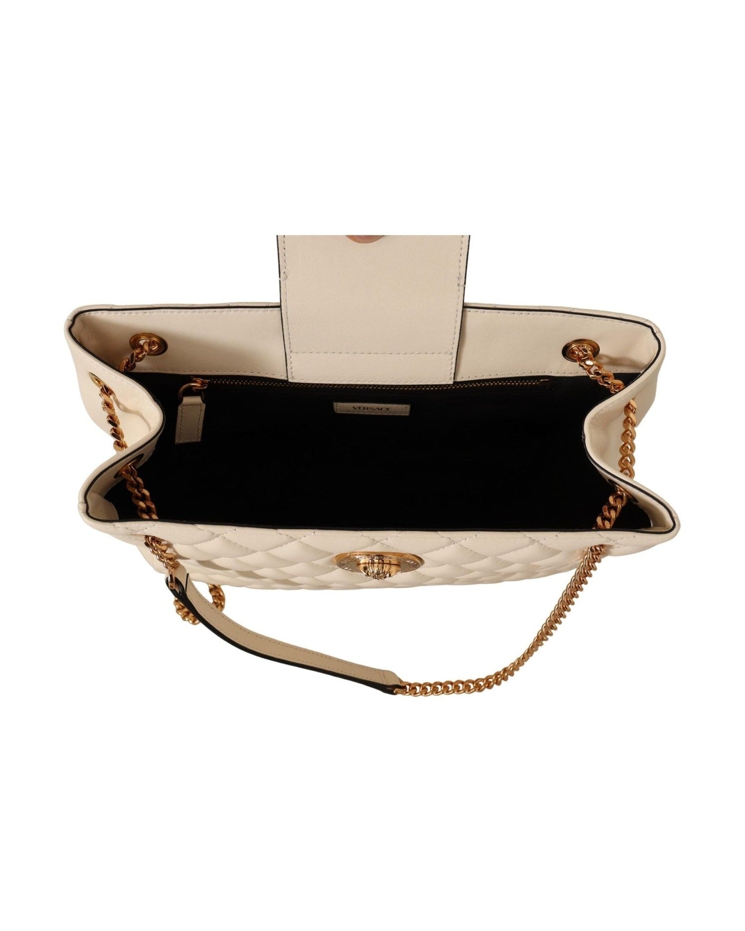 Versace Elegant Quilted Nappa Leather Tote Glam Steals