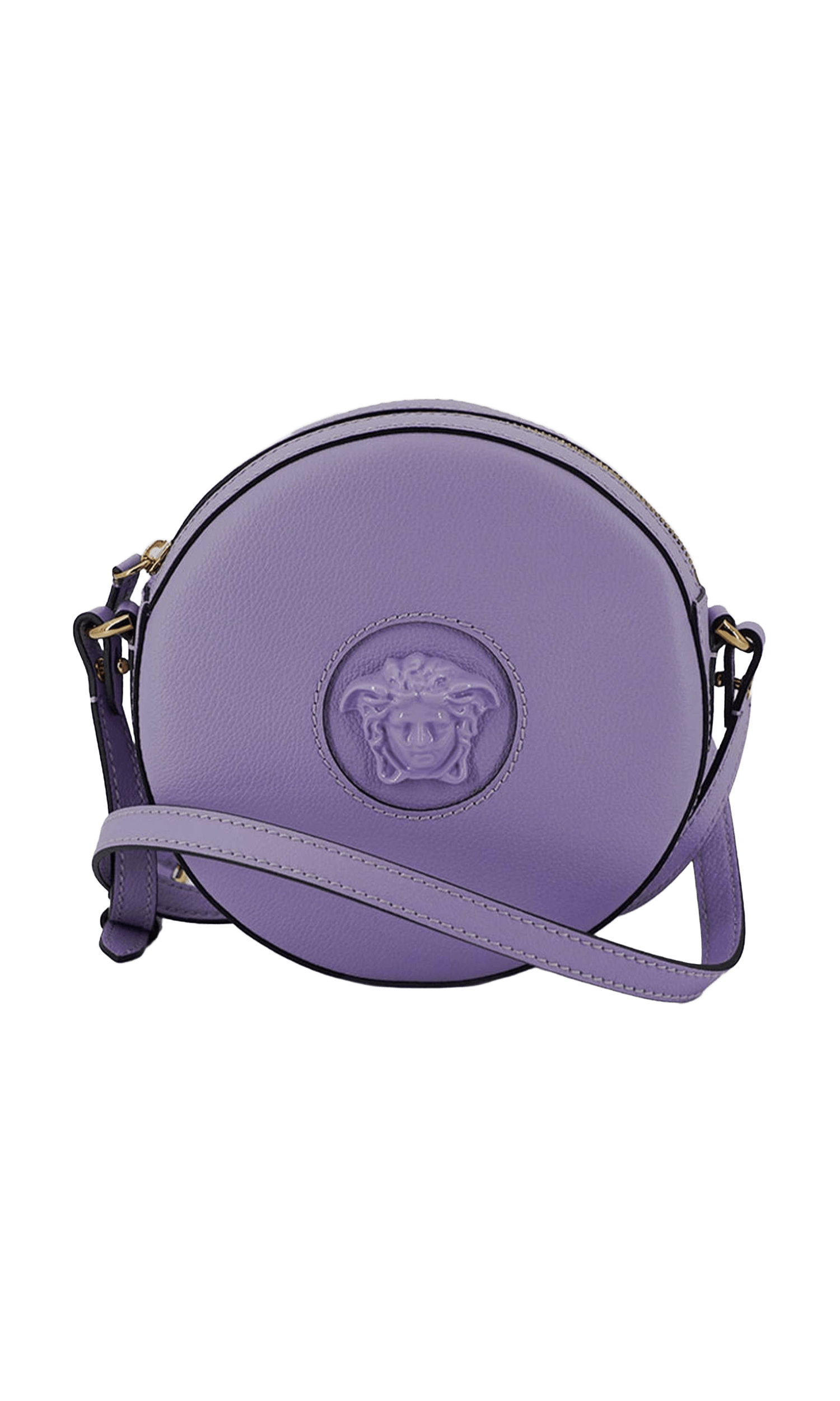 Versace Elegant Round Shoulder Purple Bag Glam Steals