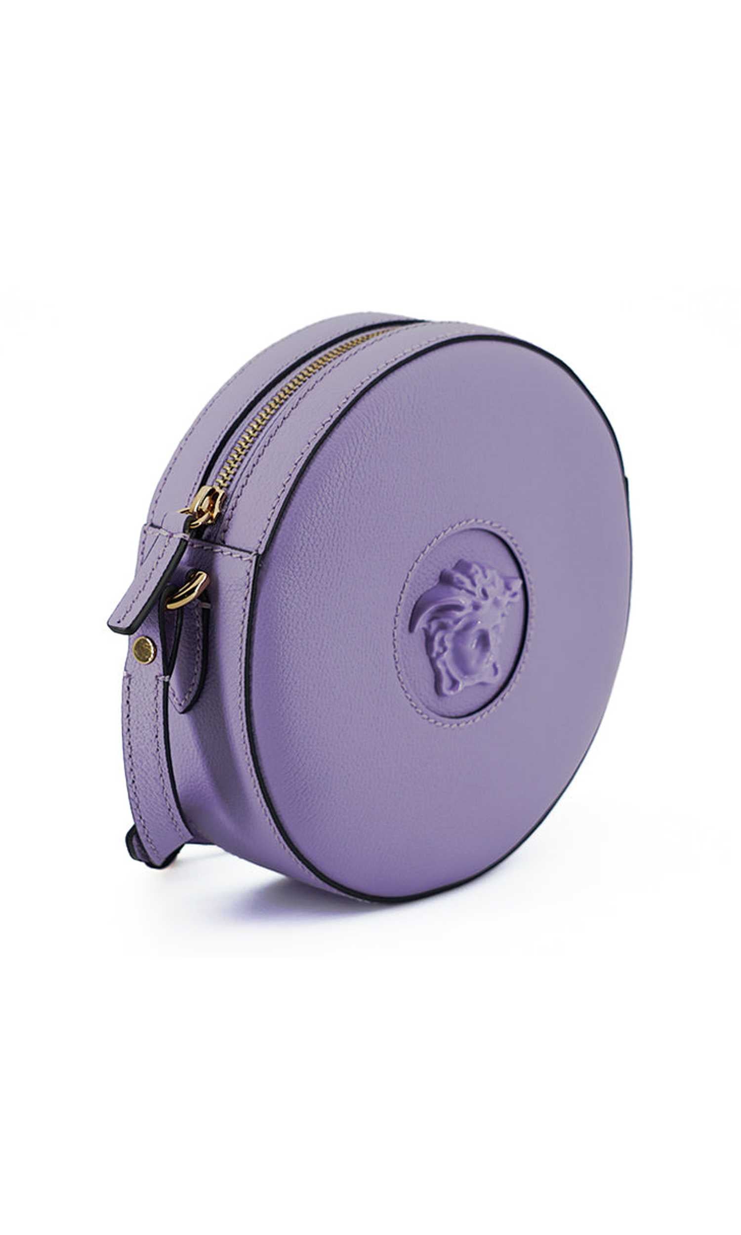 Versace Elegant Round Shoulder Purple Bag Glam Steals