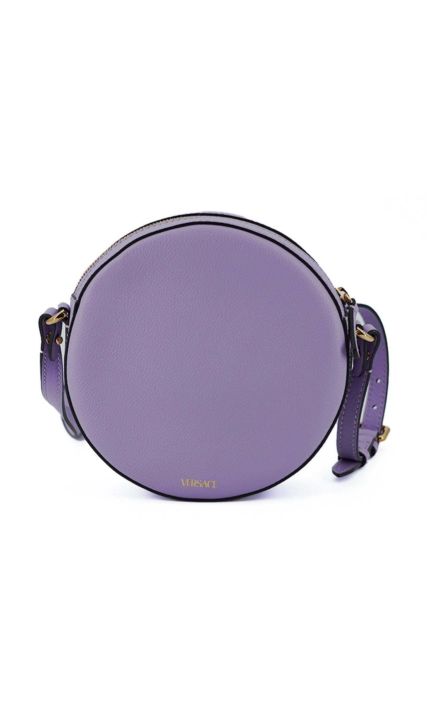 Versace Elegant Round Shoulder Purple Bag Glam Steals