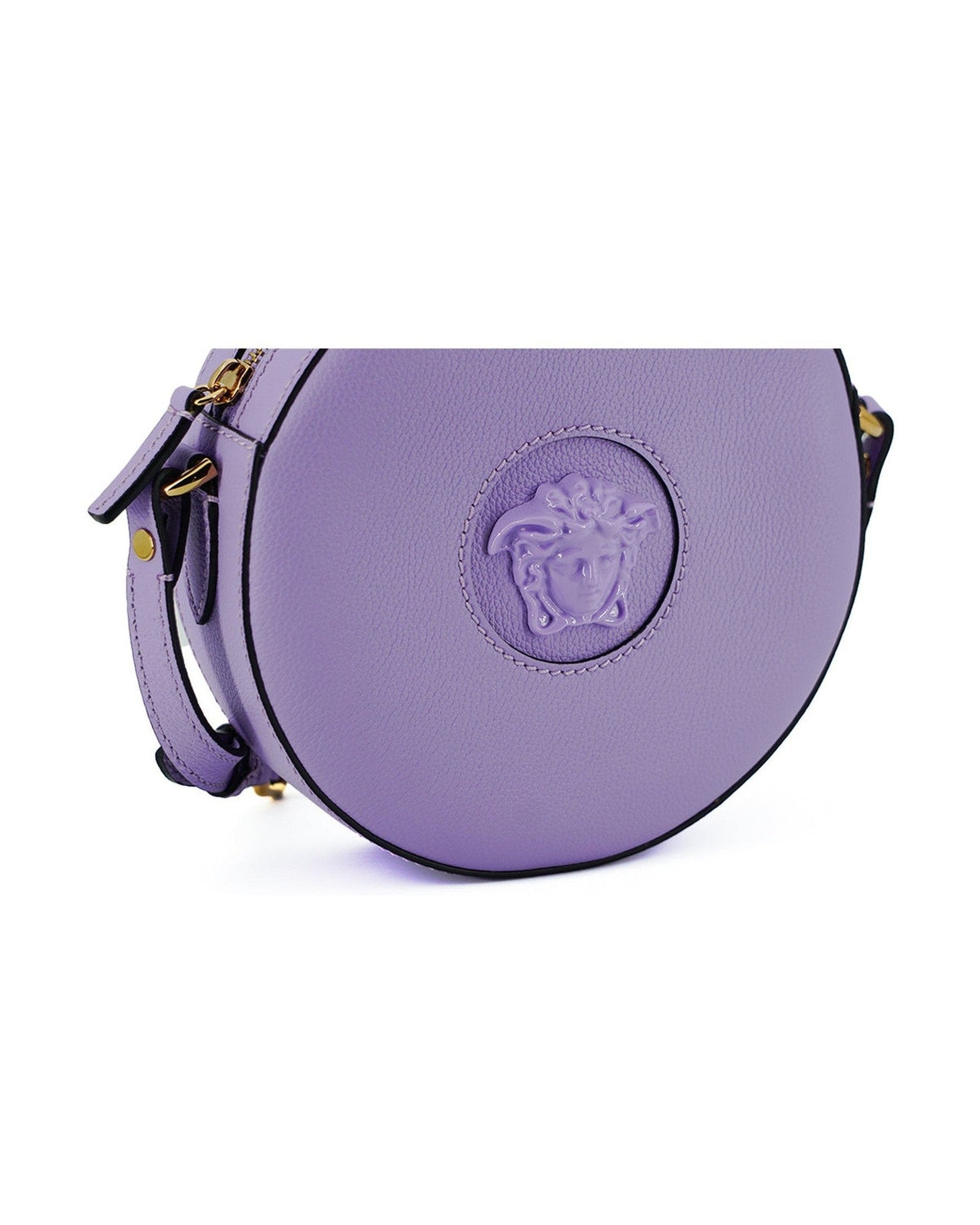 Versace Elegant Round Shoulder Purple Bag Glam Steals