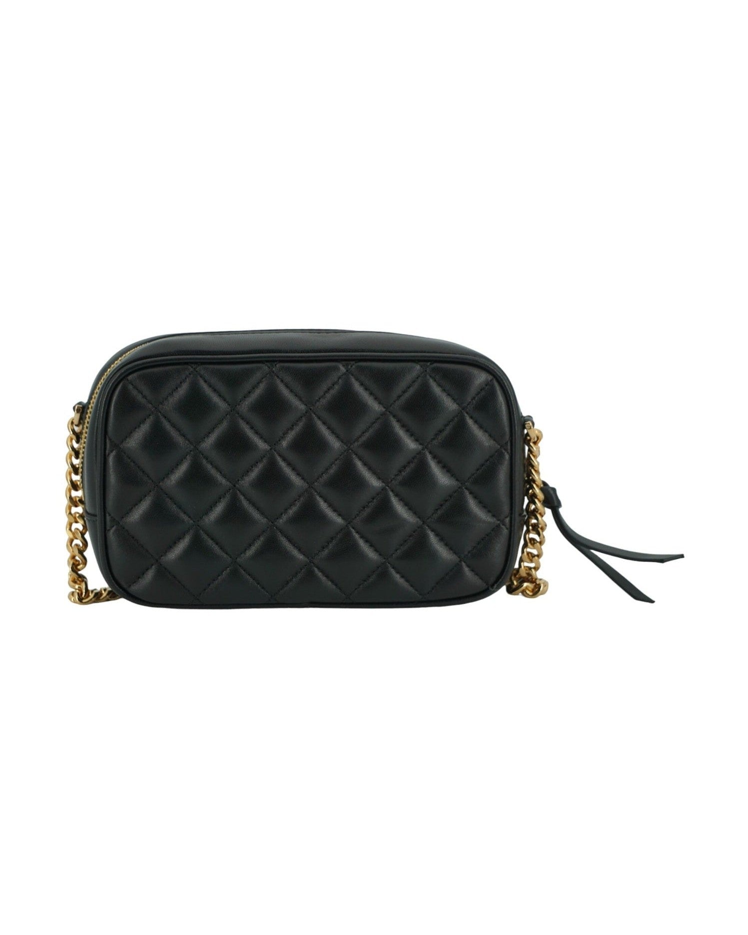 Versace Elegant Small Leather Crossbody Black Bag Glam Steals