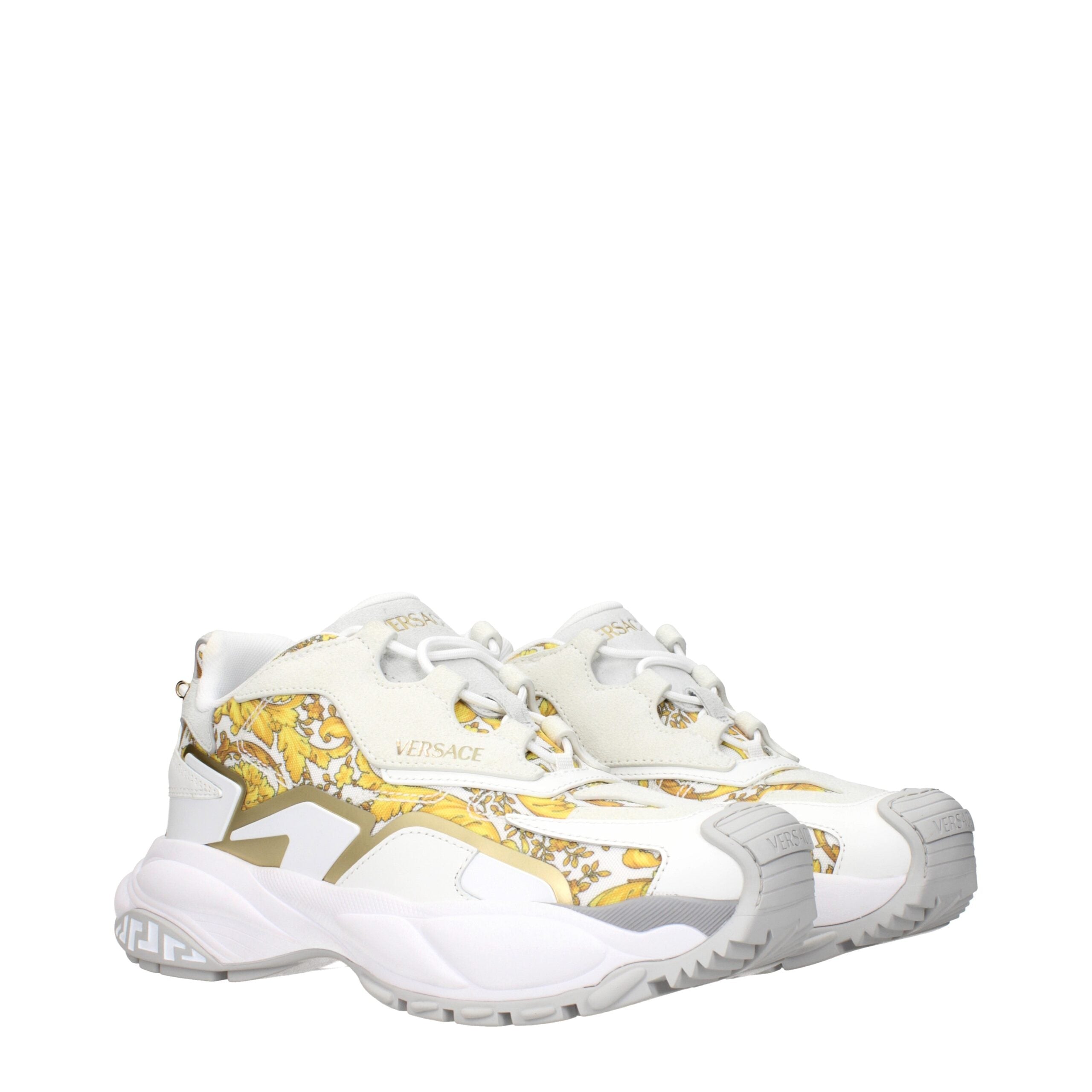 Versace Gold Fabric Low Top Glam Steals