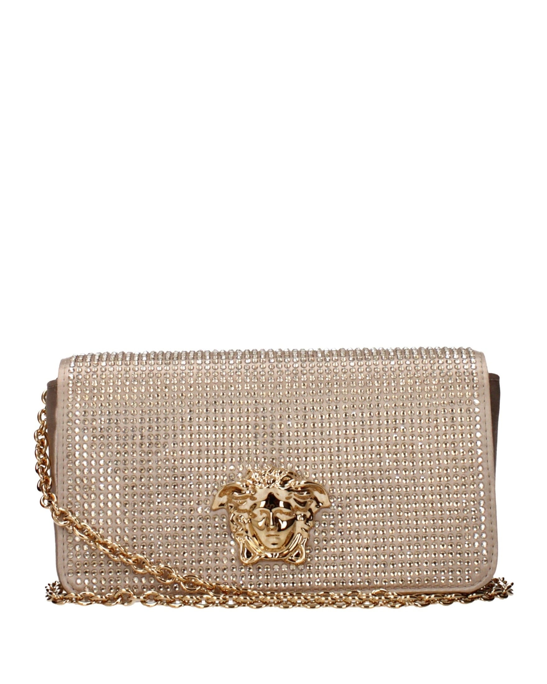 Versace Gold Satin Clutch Bag Glam Steals