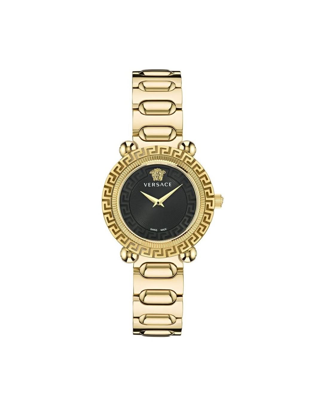 Versace Gold Stainless Steel Dress Watch 