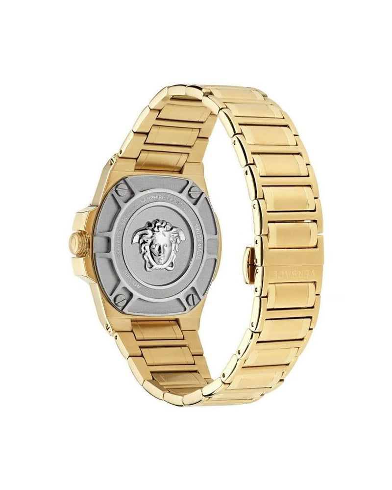 Versace Gold Stainless Steel Dress Watch 
