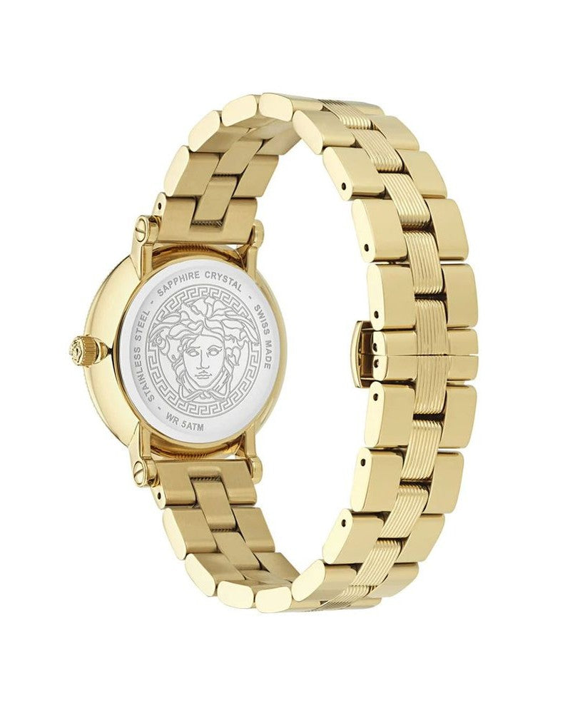 Versace Gold Stainless Steel Dress Watch