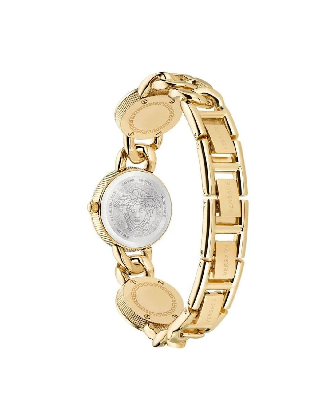 Versace Gold Stainless Steel Dress Watch 