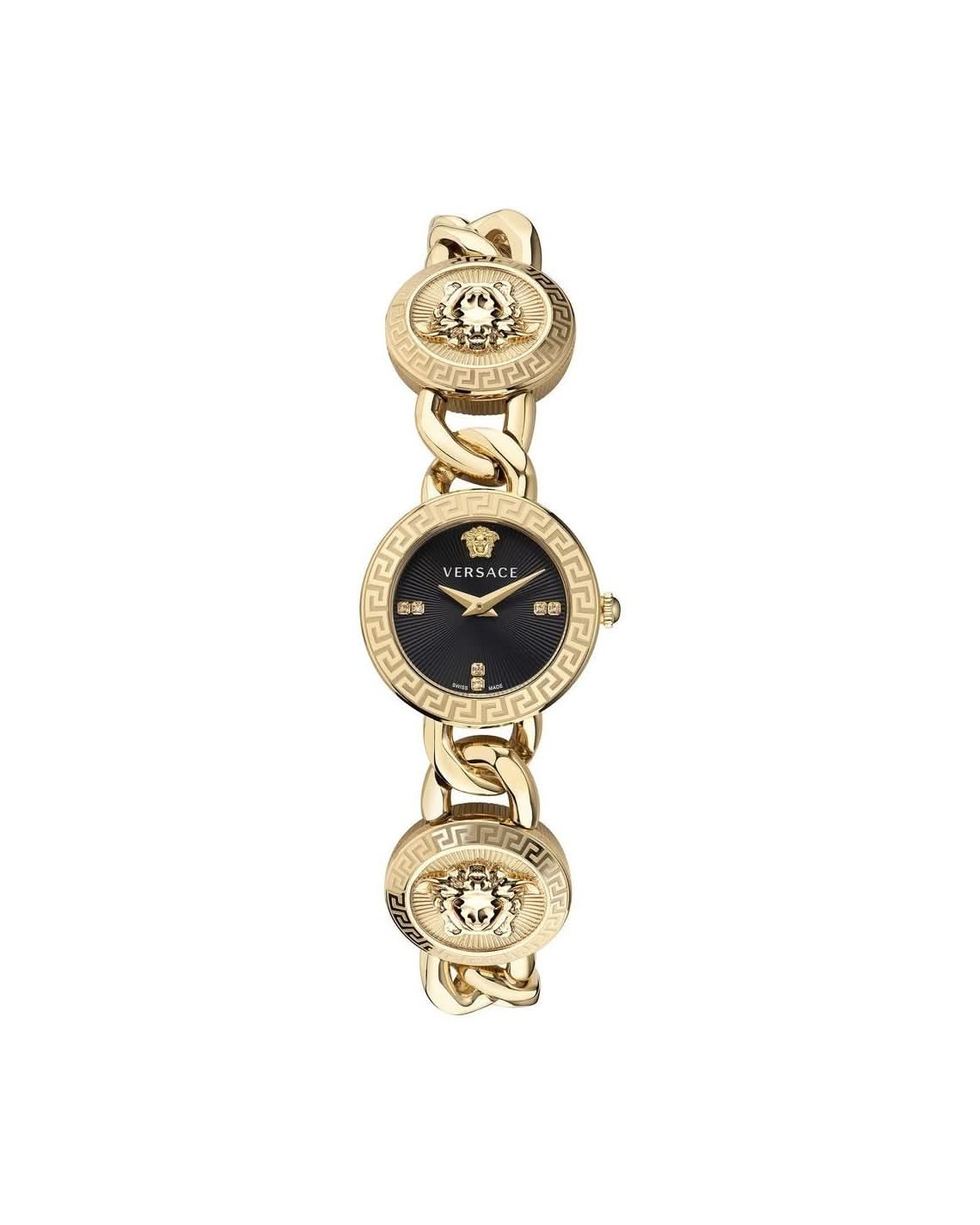 Versace Gold Stainless Steel Dress Watch 