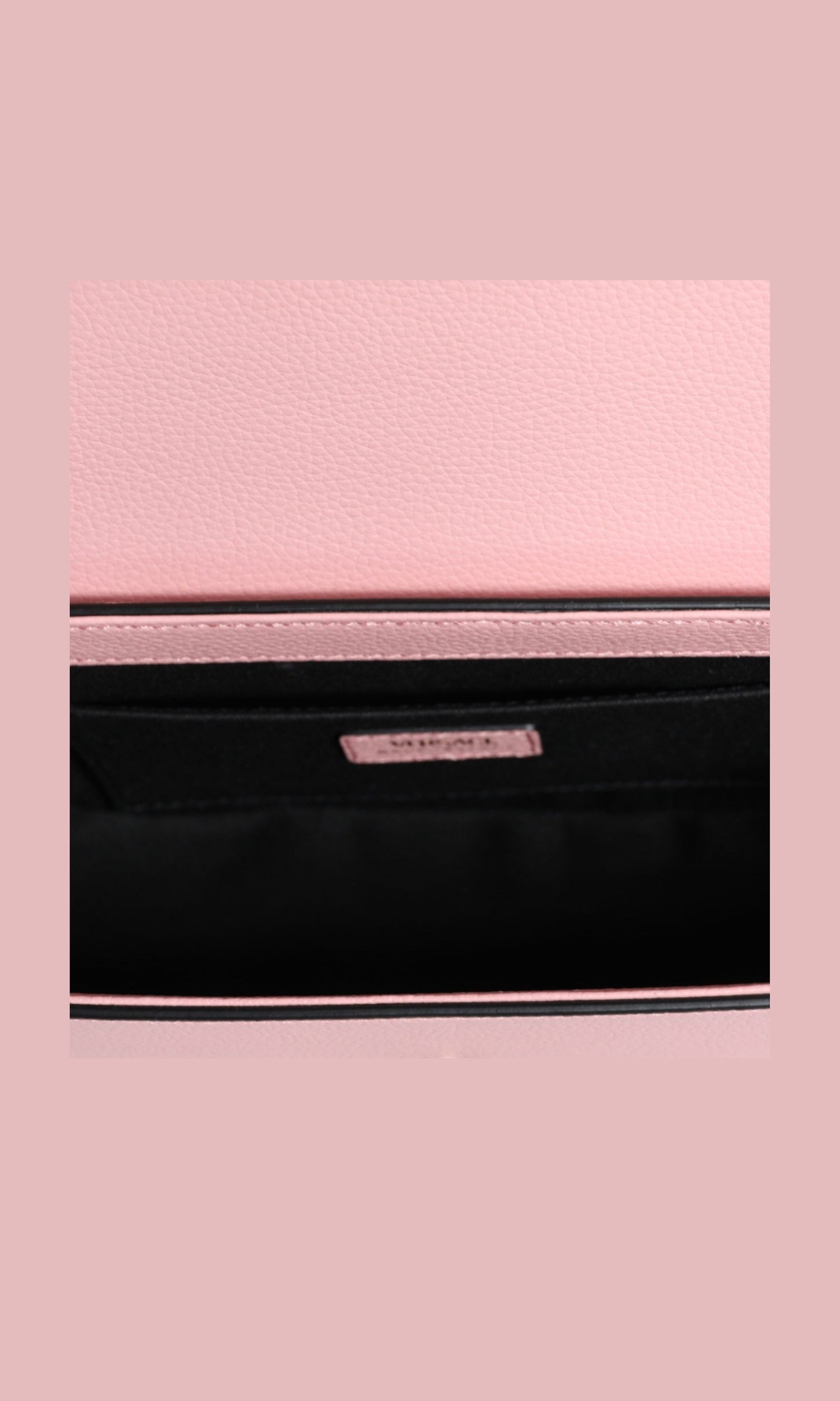 Versace Grainy Calf Leather Logo Crossbody Shoulder Pink Bag Glam Steals