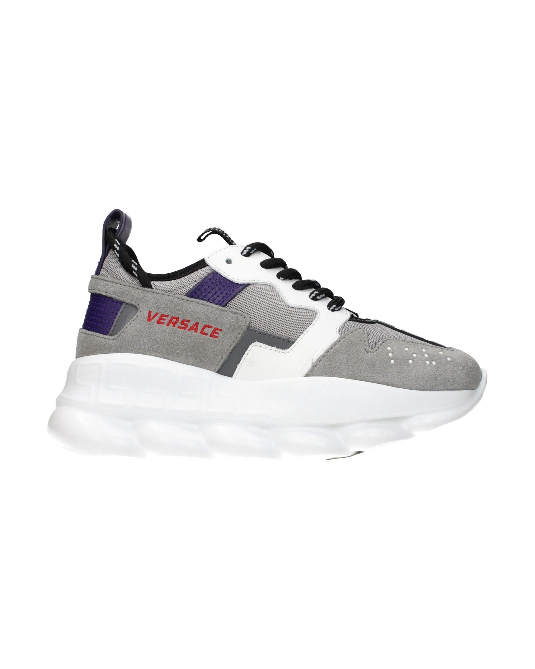 Versace Gray Leather Athletic Sneakers Glam Steals