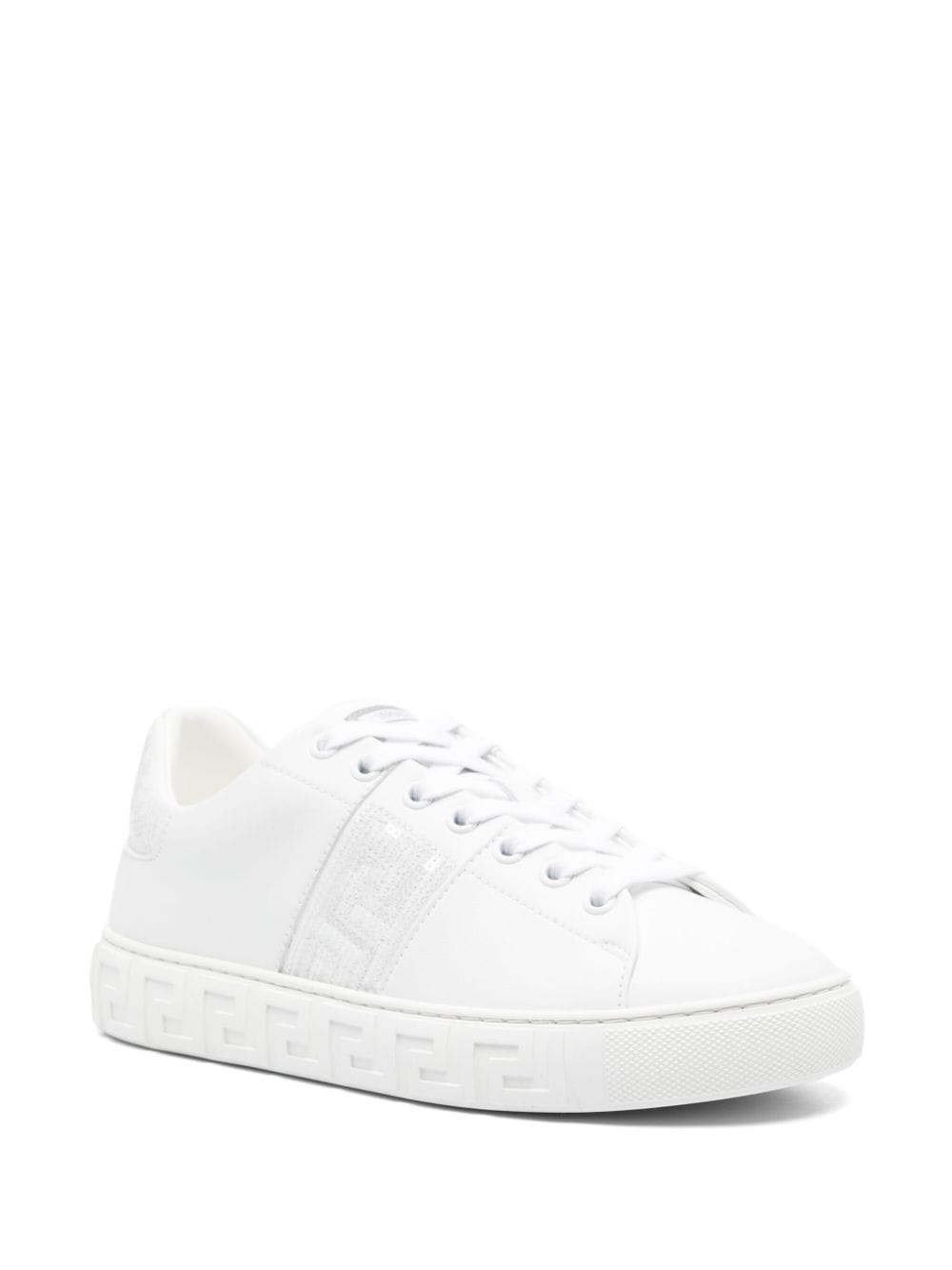 Versace Greca Embellished Sneakers Glam Steals