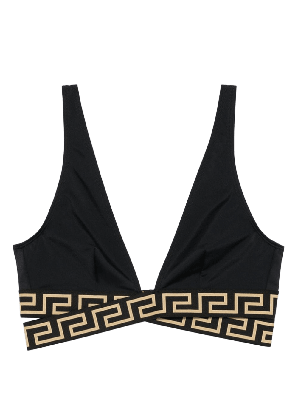 Versace Greca Print Bikini Top