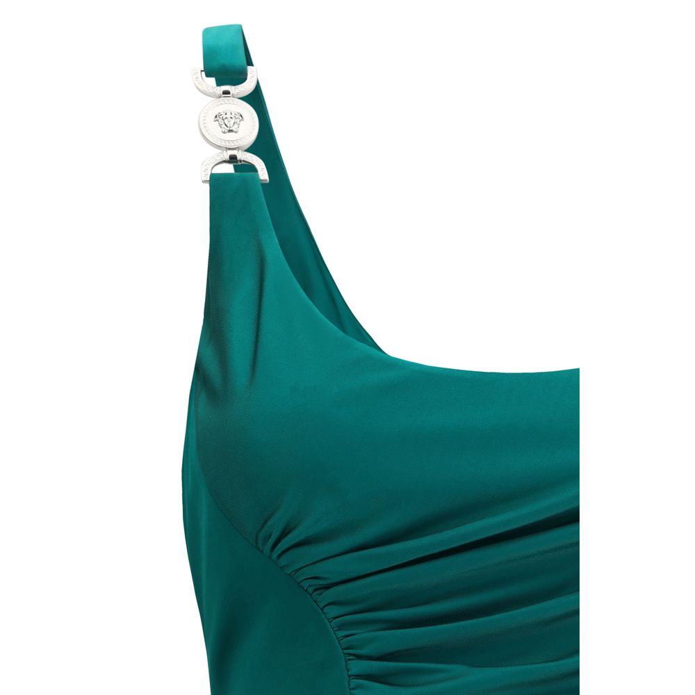 Versace Green Viscose Casual Dress Glam Steals