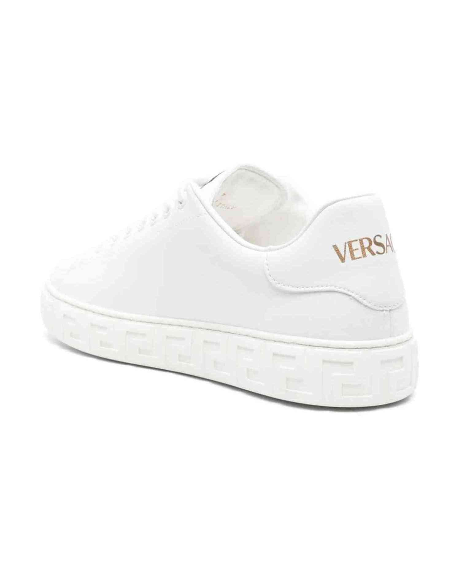 Versace Leather Greca Faux Sneakers Glam Steals