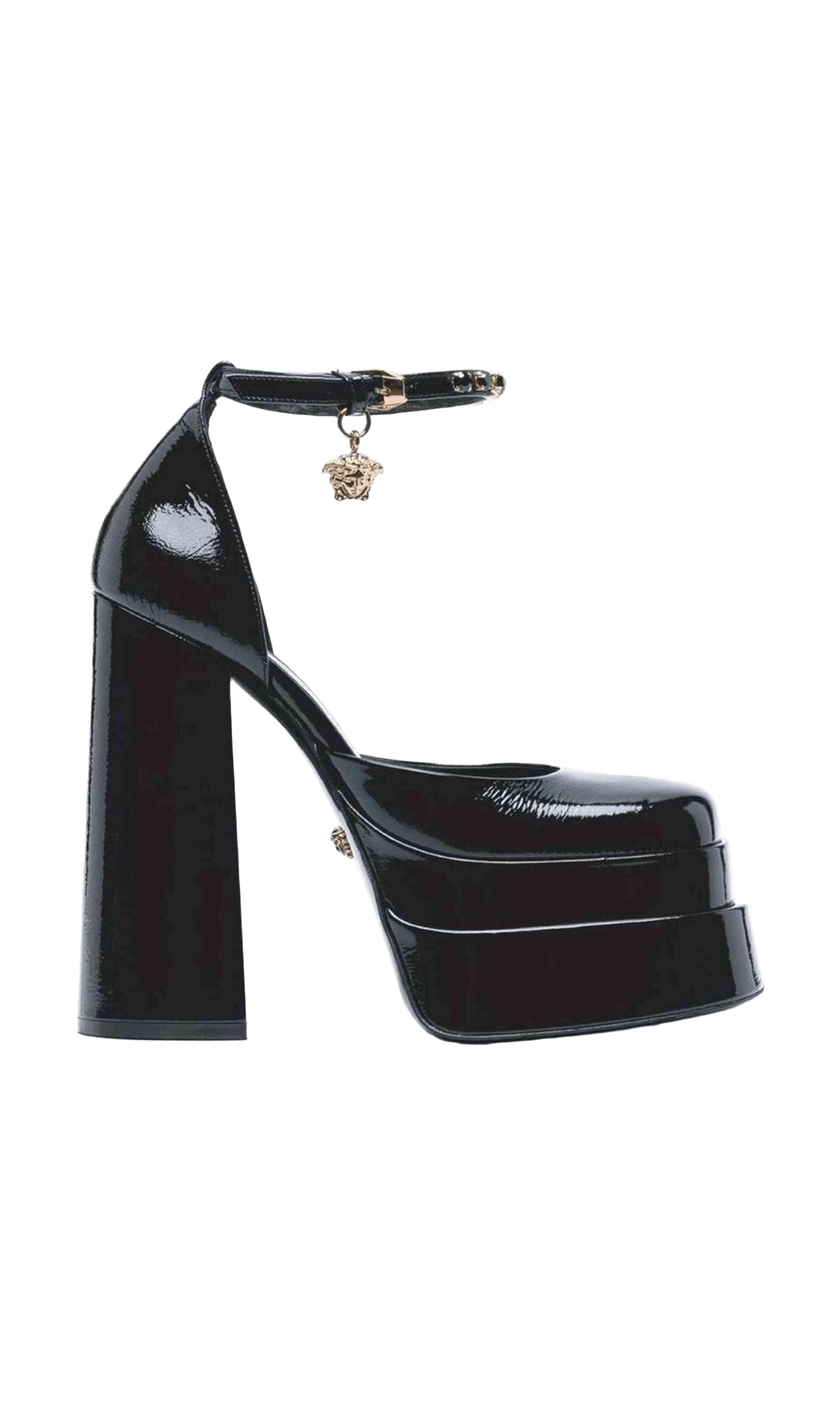 Versace Leather Platform Sandals Glam Steals