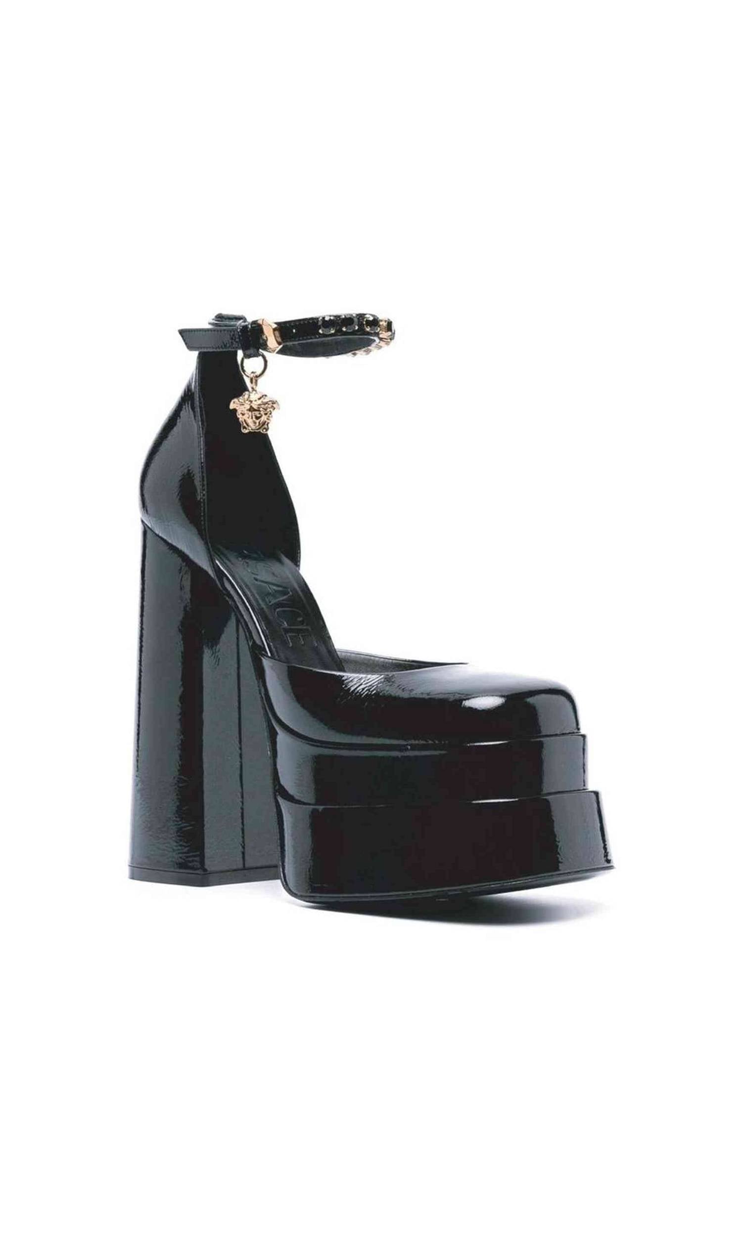 Versace Leather Platform Sandals Glam Steals