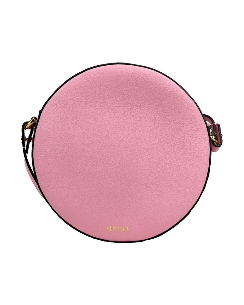 Versace Leather Round Disco Camera Case Crossbody Bag Glam Steals