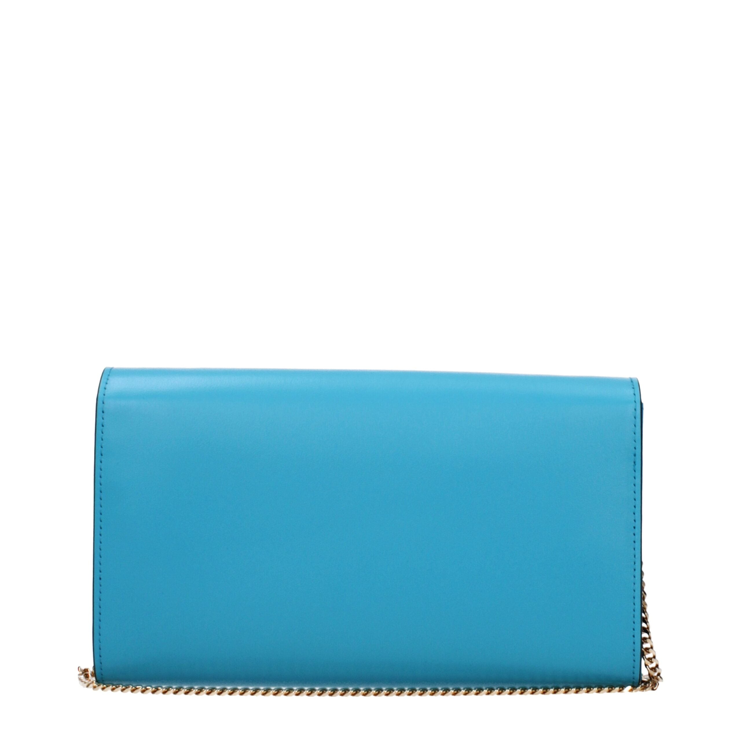 Versace Light Blue Leather Clutch Bags Glam Steals