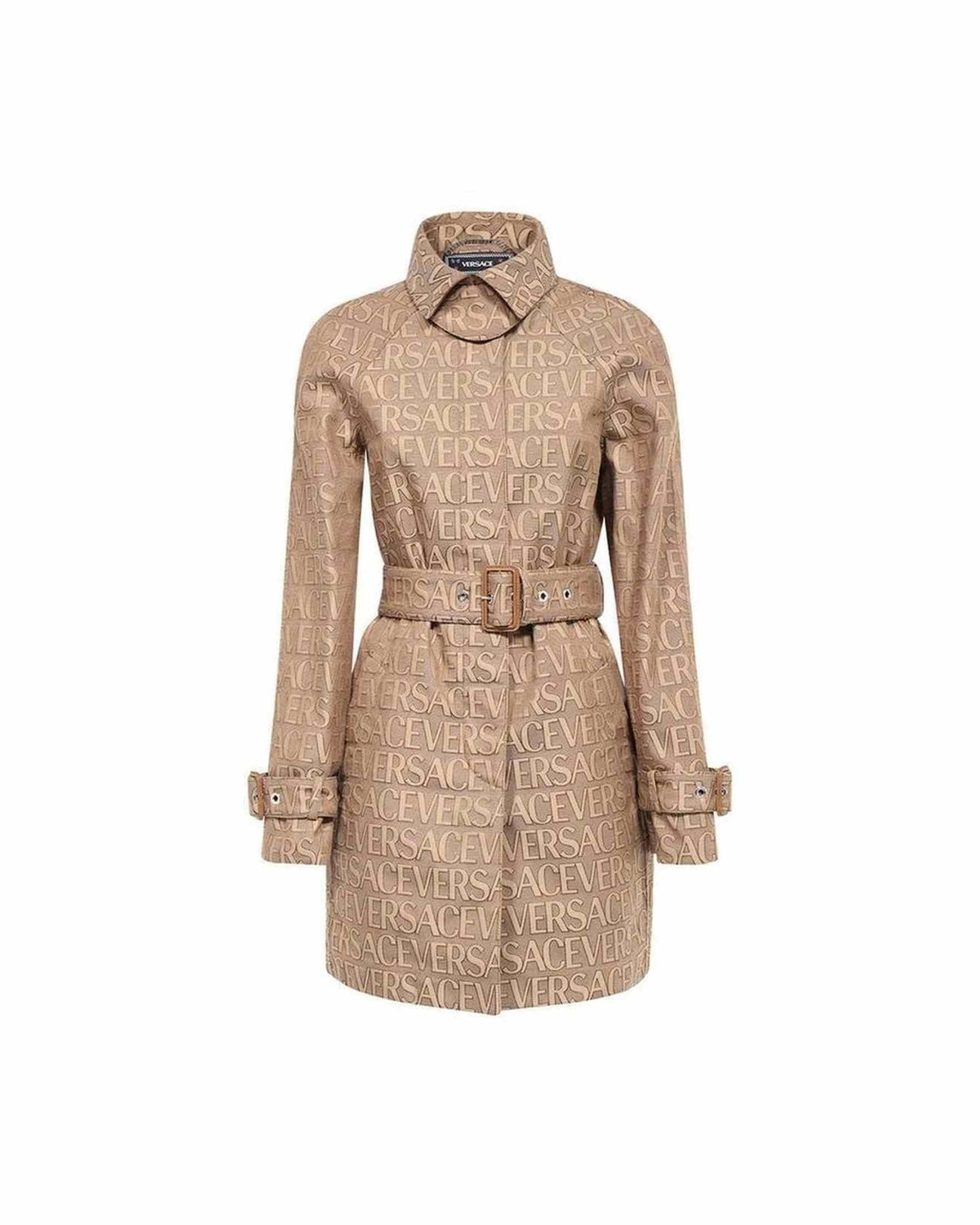 Versace Logo Trench Coat Glam Steals
