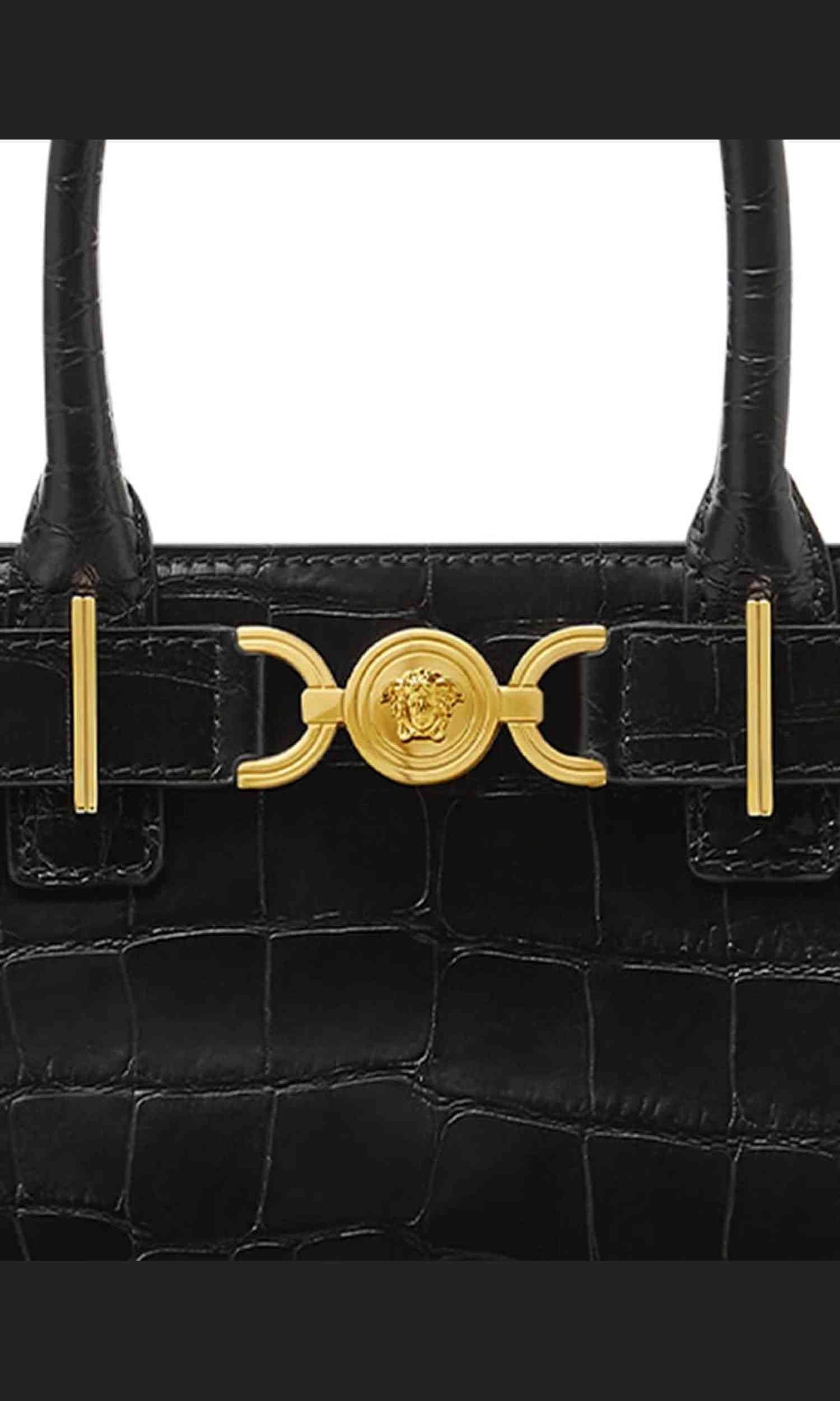 Versace Medusa 95 Croc Effect Tote Bag Glam Steals