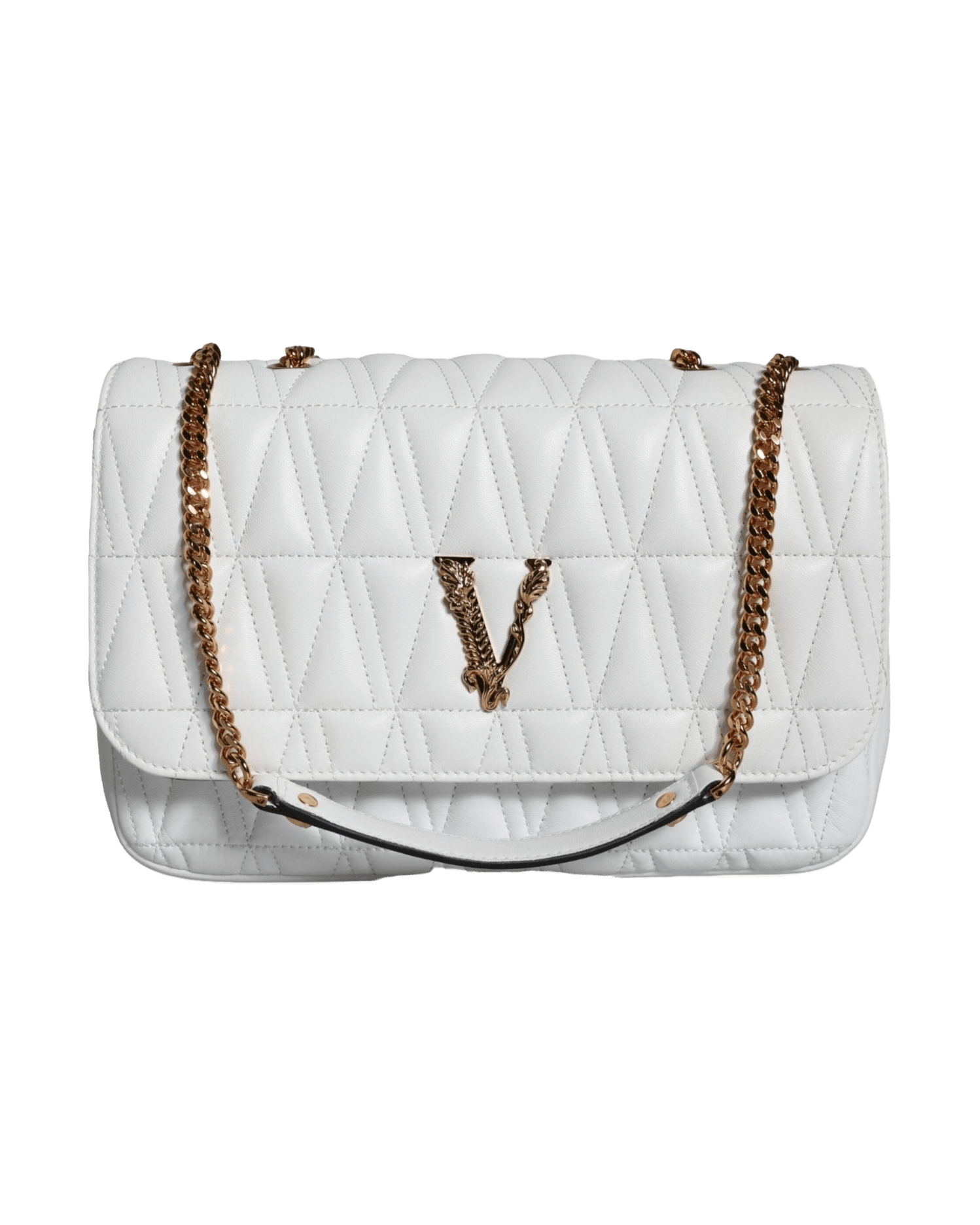 Versace Mini White Nappa Leather Crossbody Shoulder Bag Shoulder Bags
