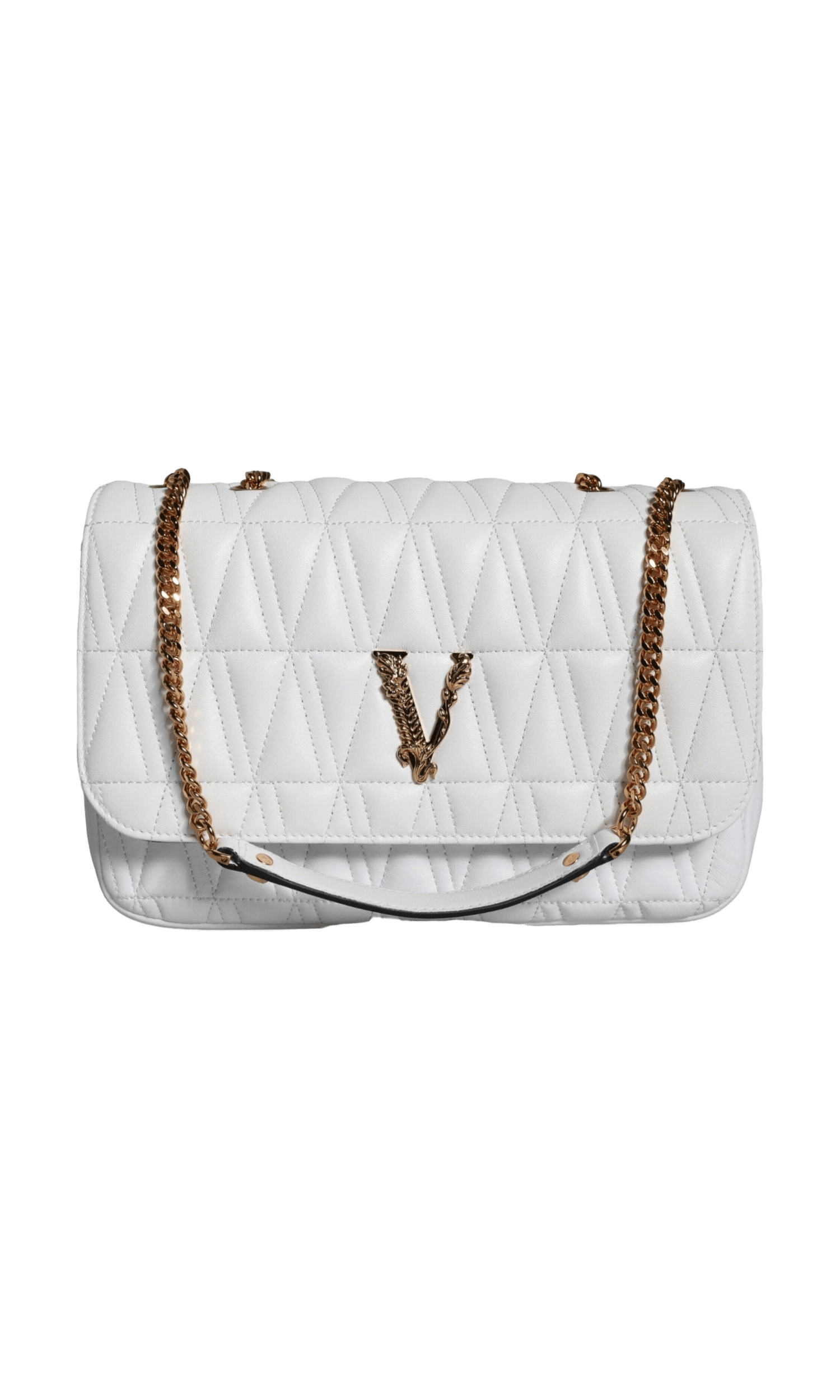 Versace Mini Nappa Leather Crossbody Shoulder White Bag Glam Steals