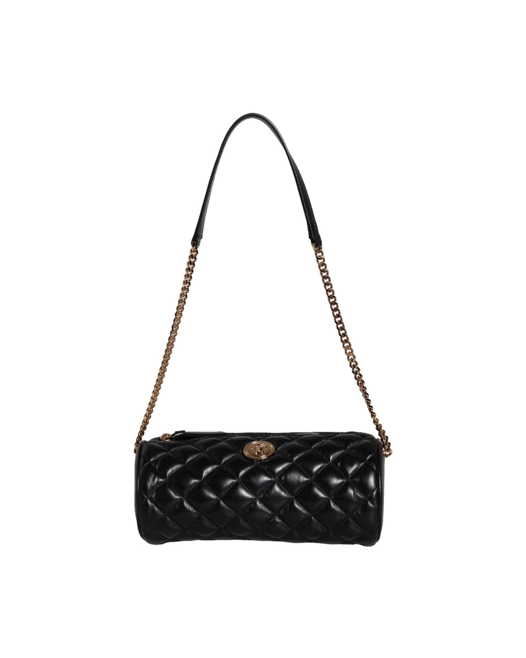 Versace Mini Quilted Lambskin Leather Crossbody Sling Black Bag Glam Steals