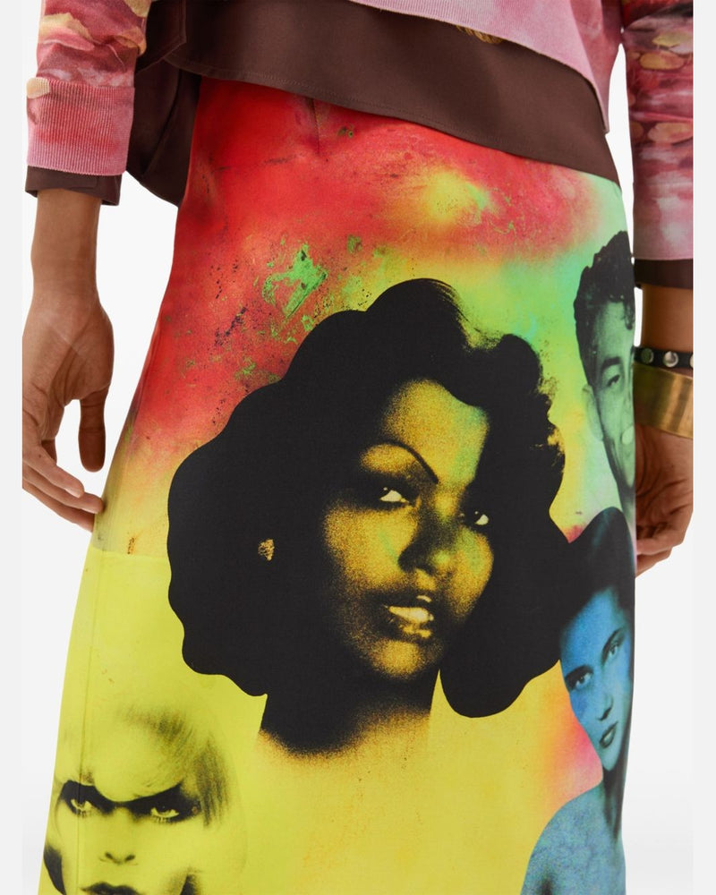 Versace Multicolor Skirt Glam Steals