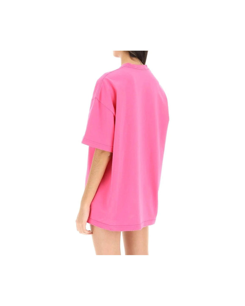 Versace Pink Cotton T-shirt Glam Steals