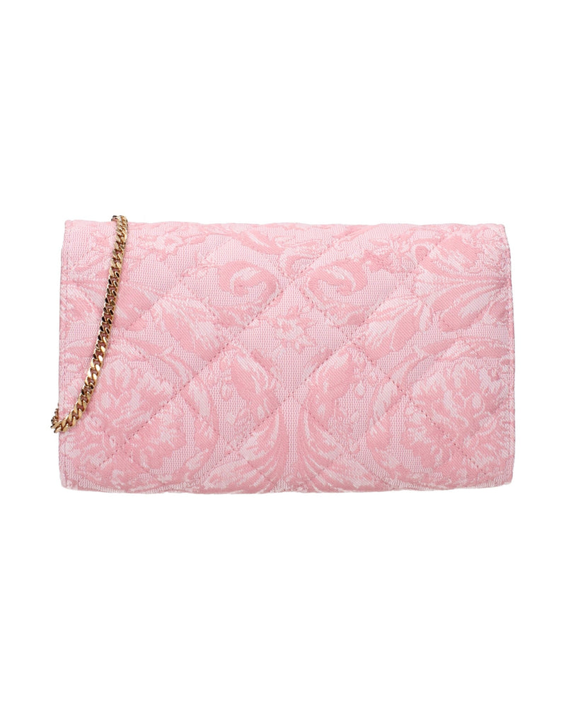 Versace Pink Fabric Clutch Bag Glam Steals