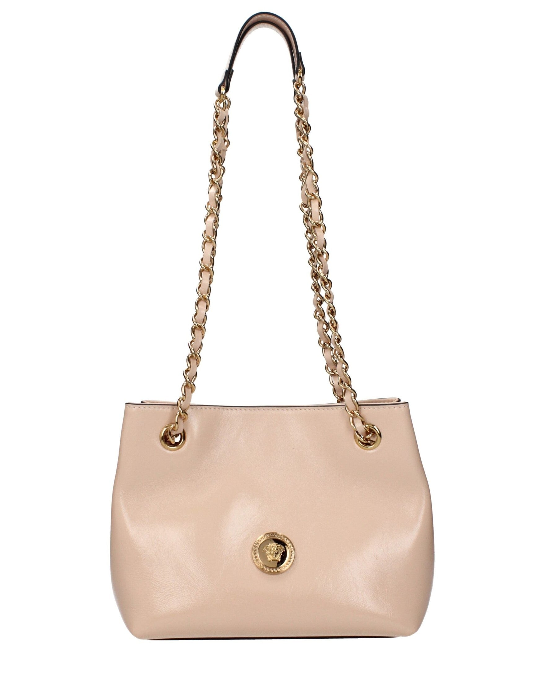 Versace Pink Leather Shoulder Bag 