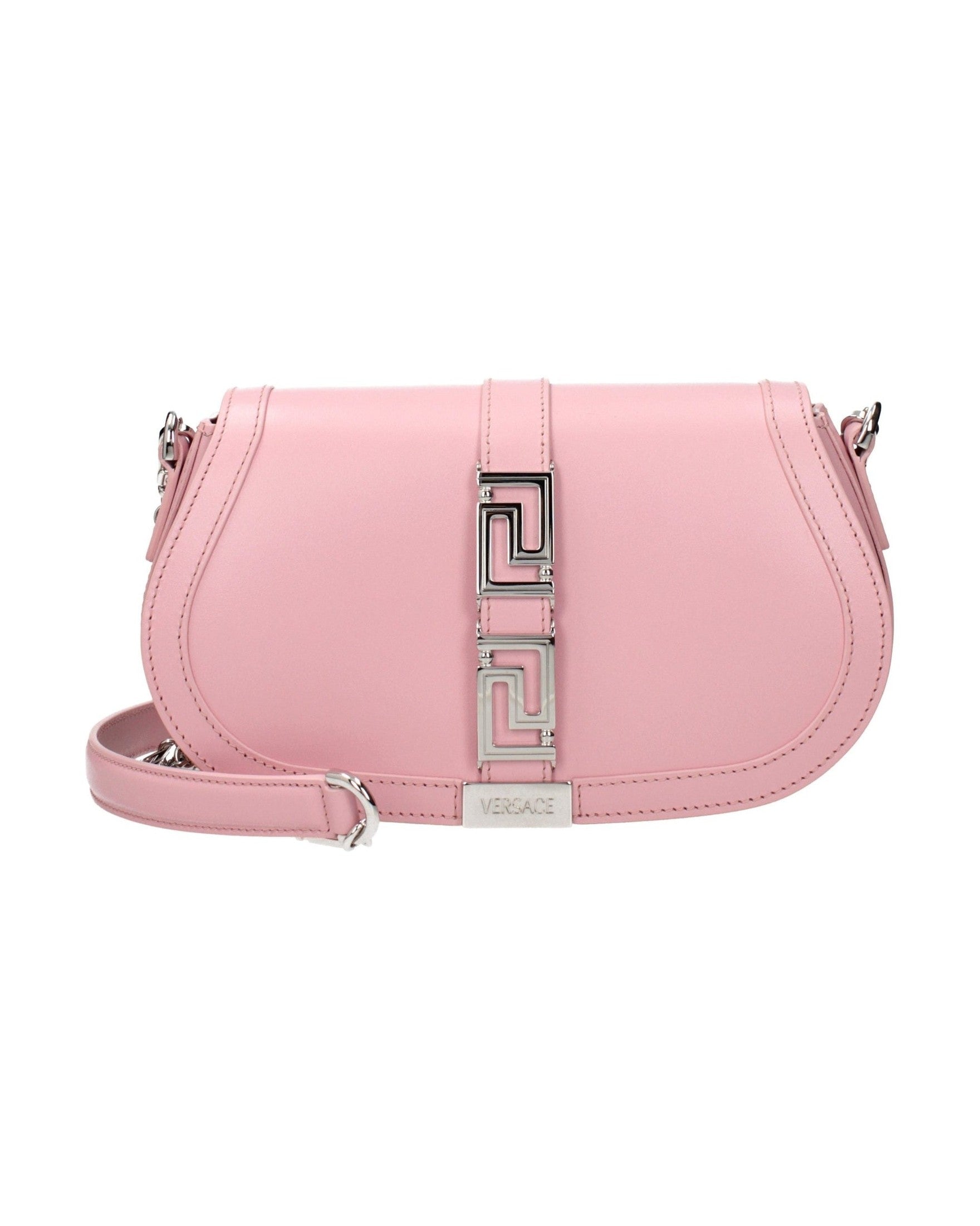 Versace Pink Leather Shoulder Bag Glam Steals