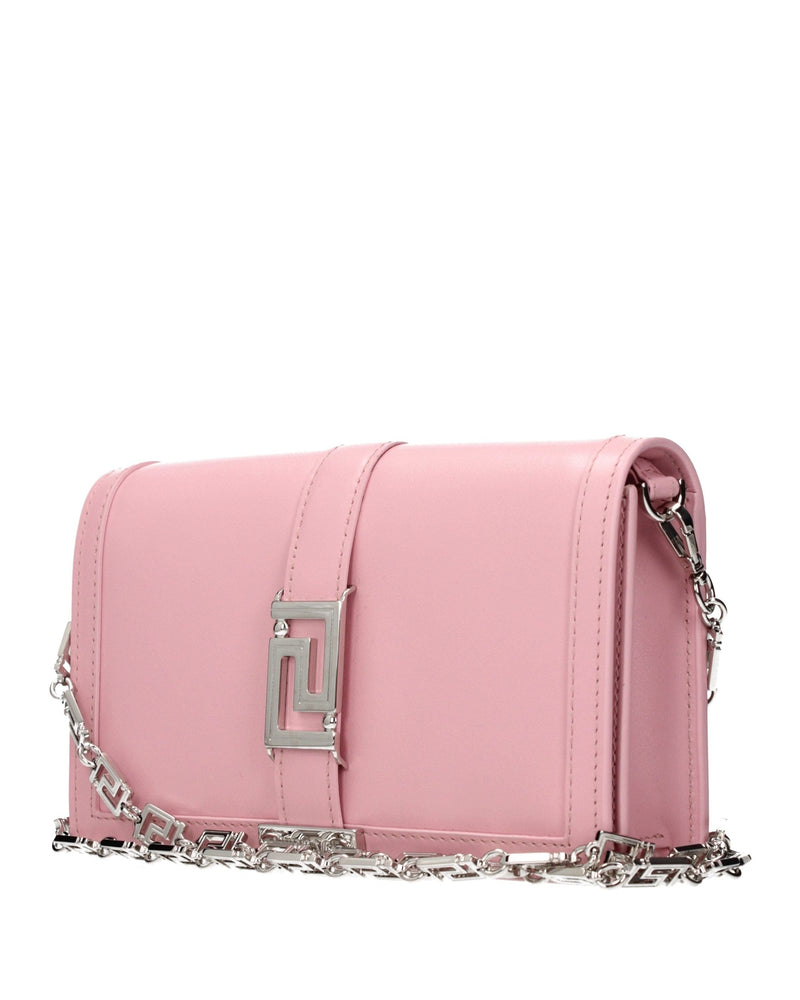Versace Pink Leather Shoulder Bag Glam Steals