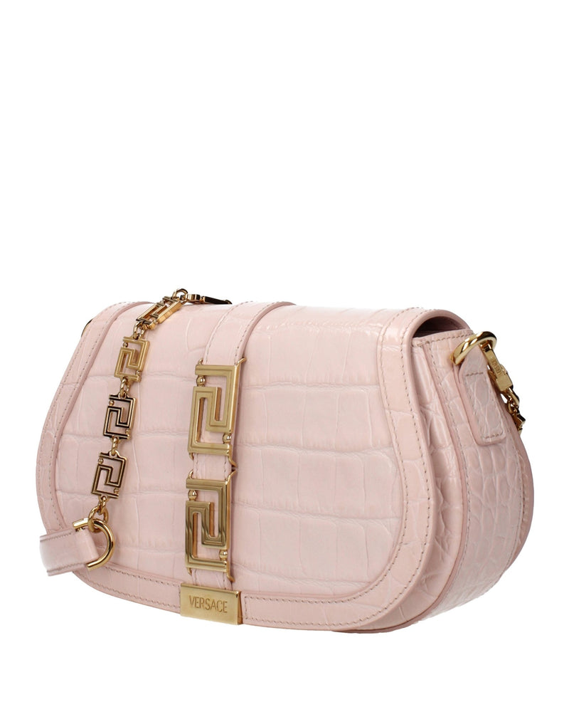Versace Pink Leather Shoulder Bag Glam Steals