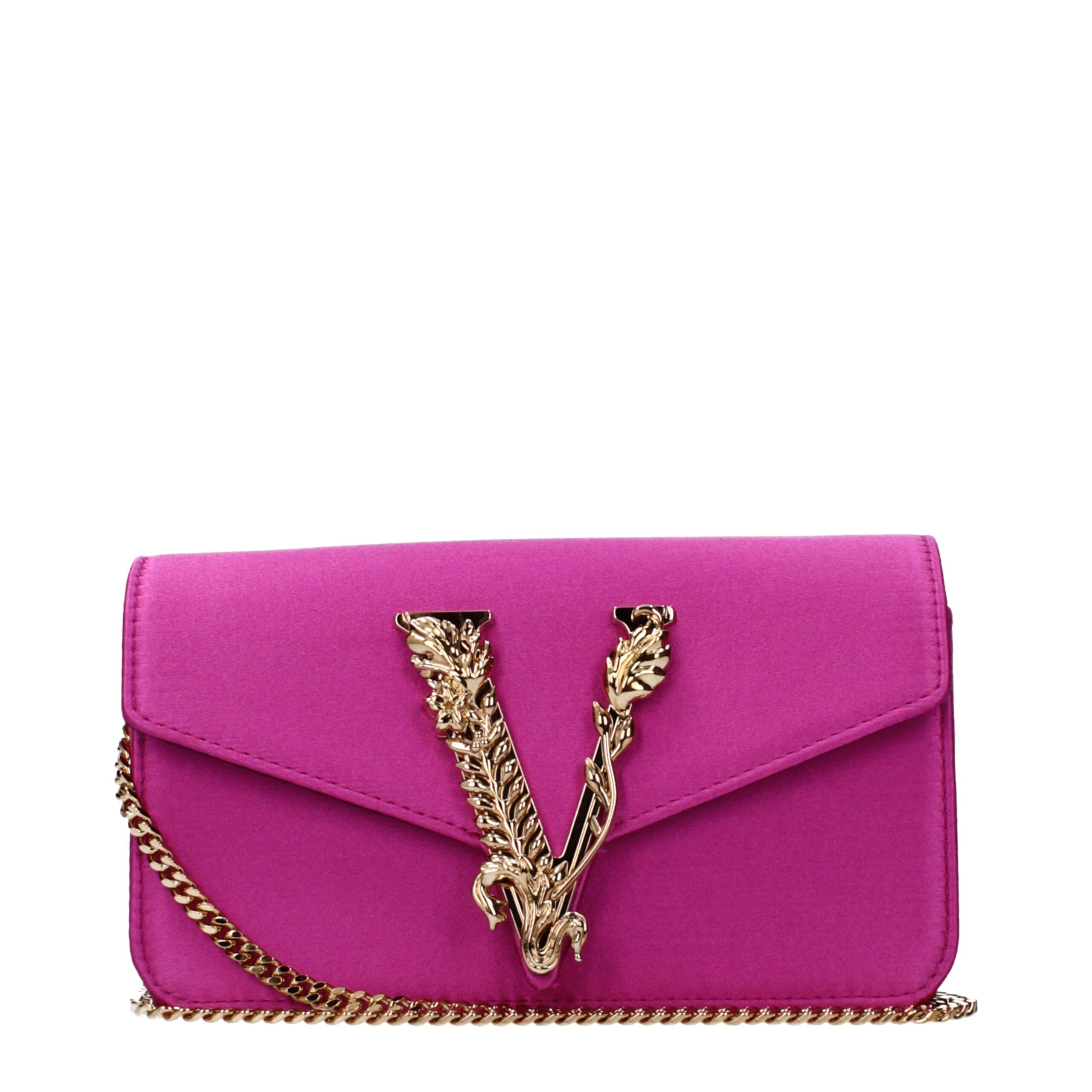 Versace Pink Satin Clutch Bag Glam Steals