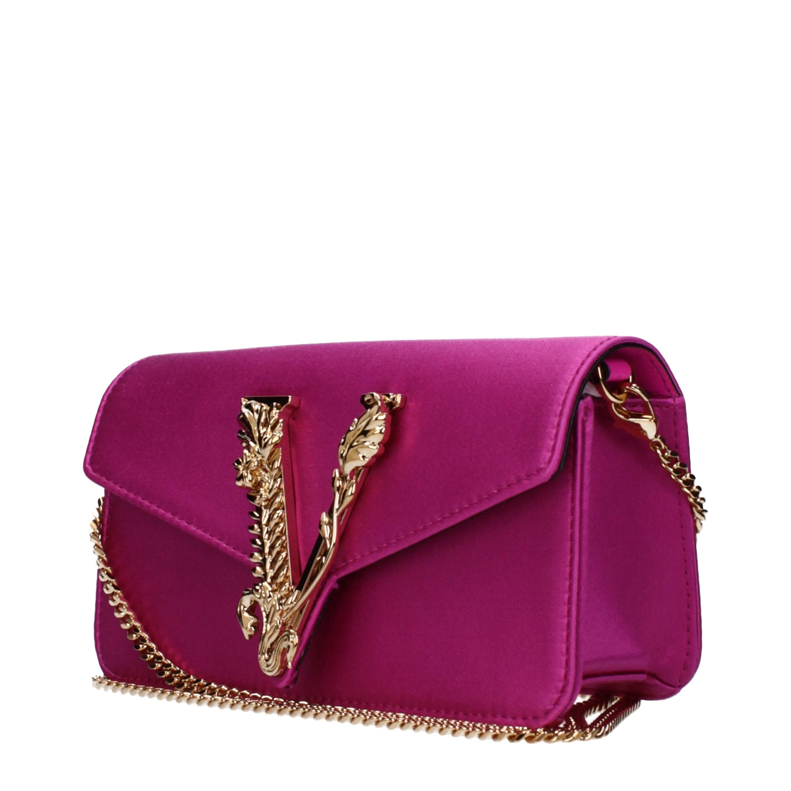 Versace Pink Satin Clutch Bag Glam Steals