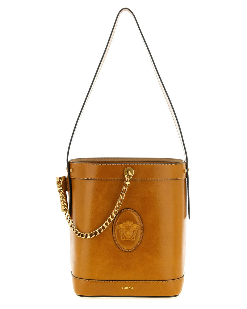 Versace Pivot Small Bucket Bag Glam Steals