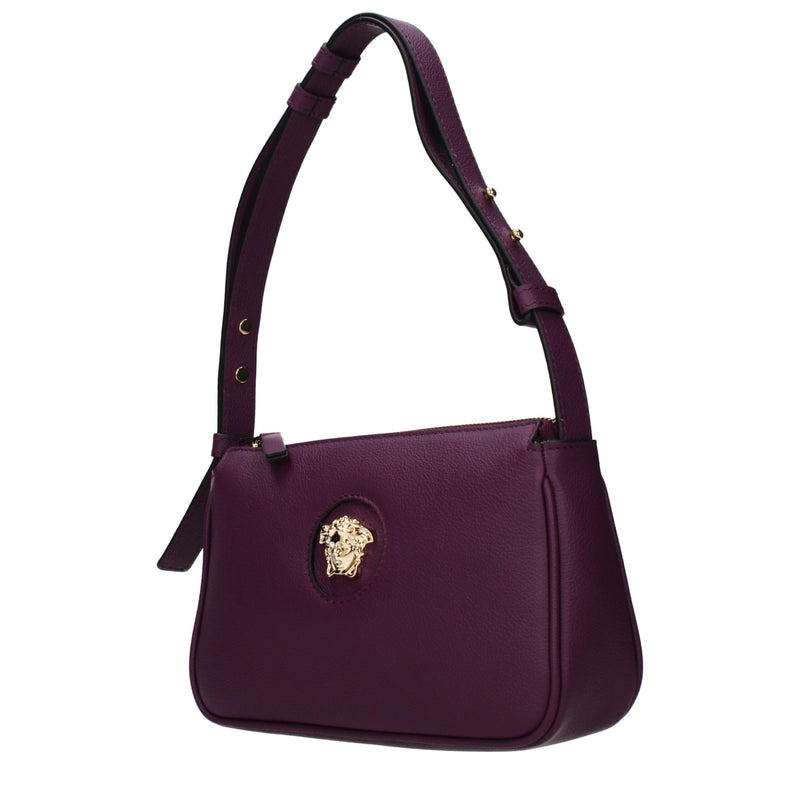 Versace Purple Leather Shoulder Bag Glam Steals