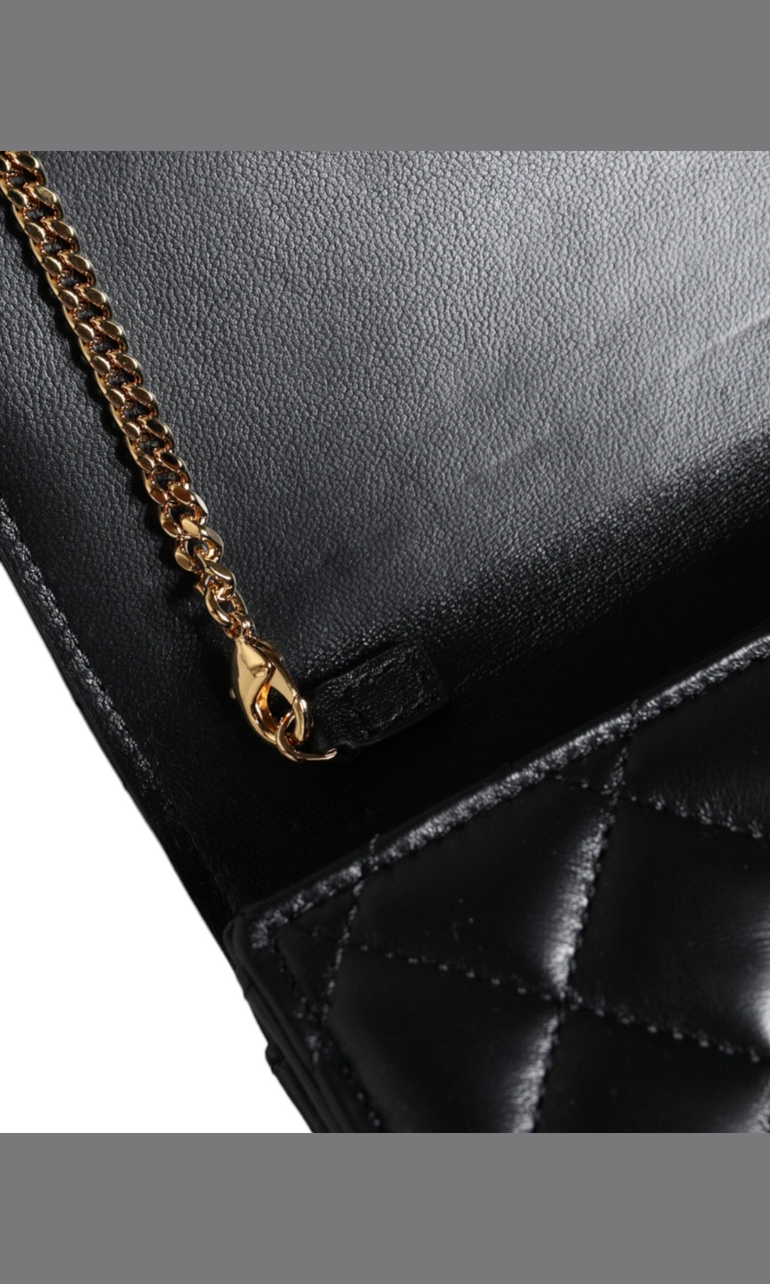 Versace Quilted Nappa Leather Crossbody Shoulder Black Bag Glam Steals