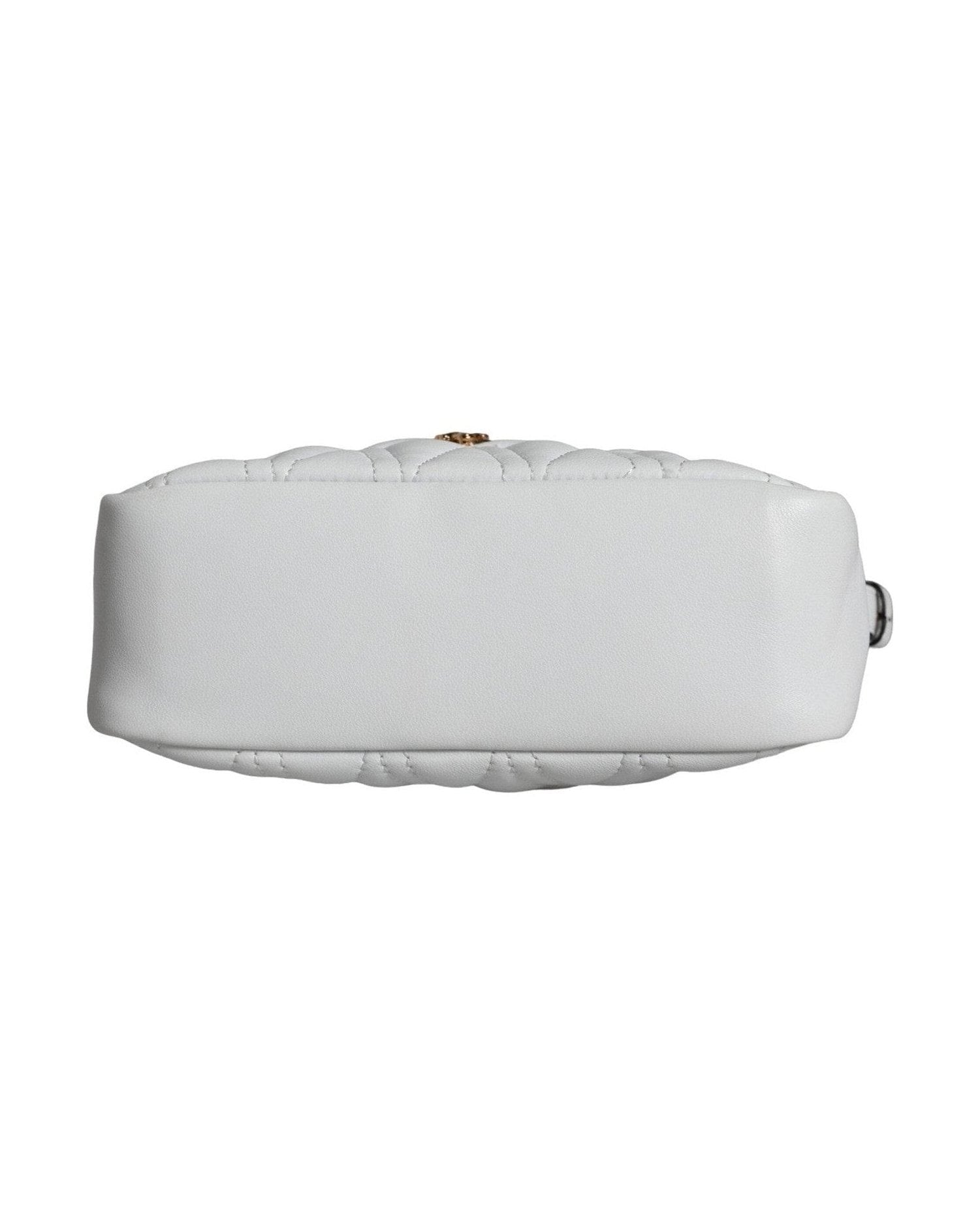 Versace Quilted Nappa Leather Crossbody Shoulder White Bag Glam Steals
