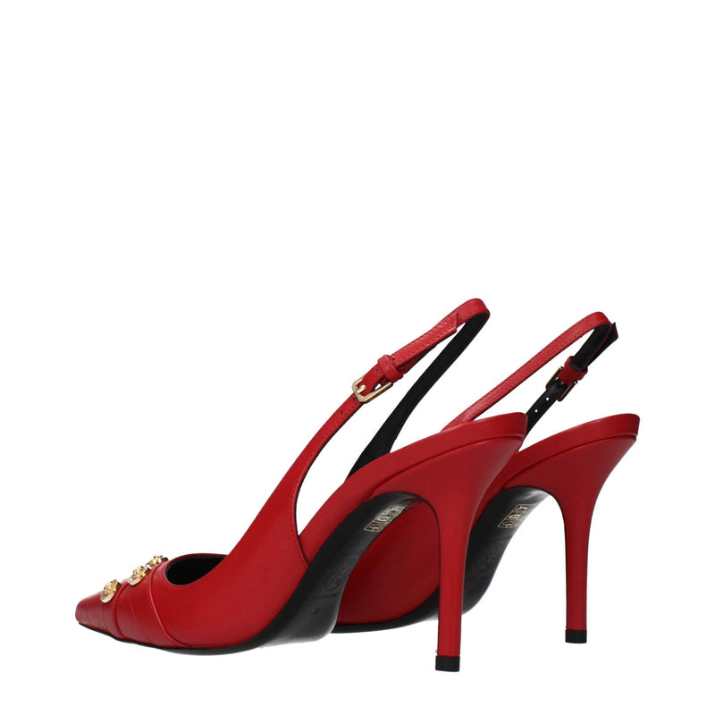 Versace Red Leather High Heel Pumps Glam Steals
