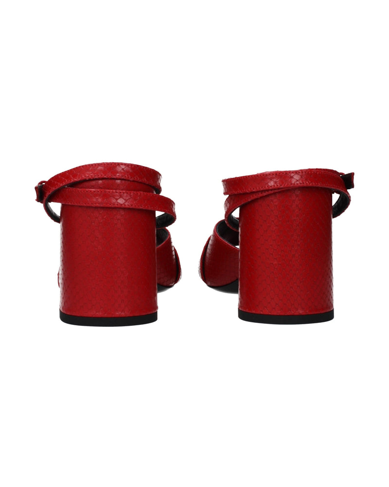 Versace Red Leather Platform Sandals Glam Steals