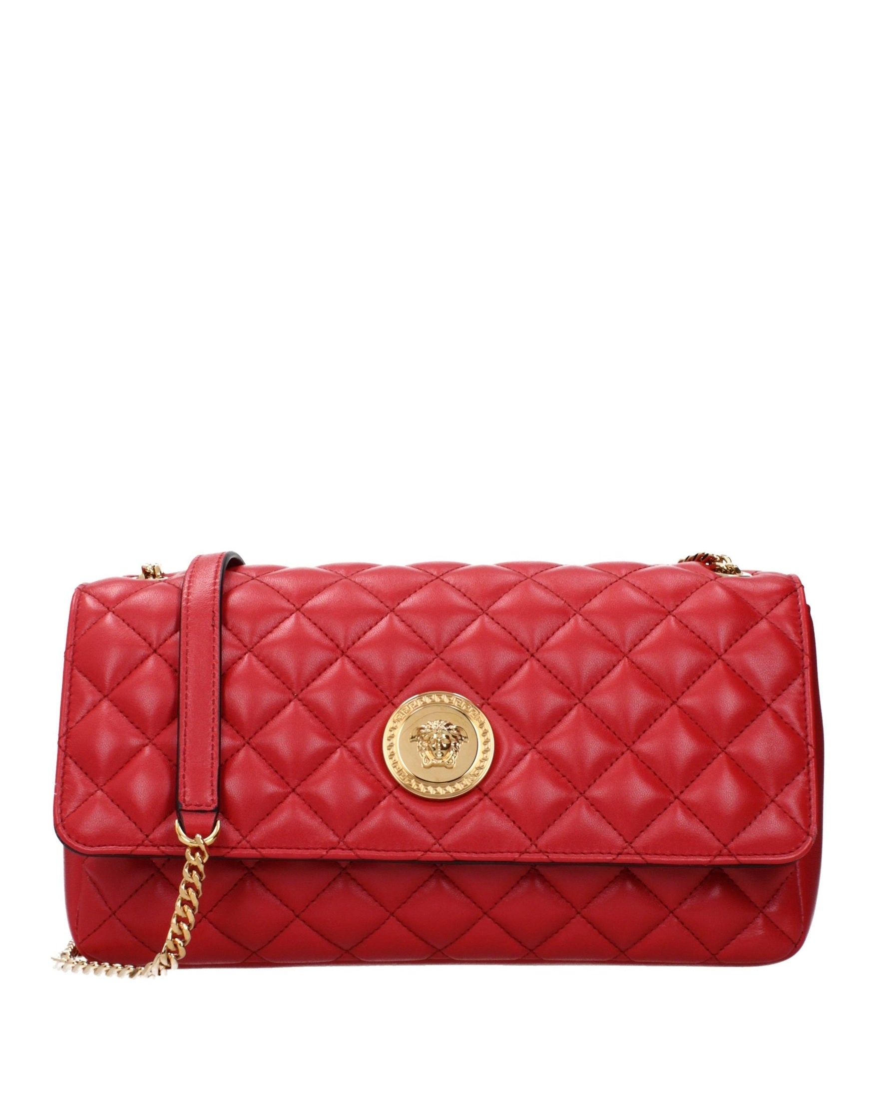 Versace Red Leather Shoulder Bag