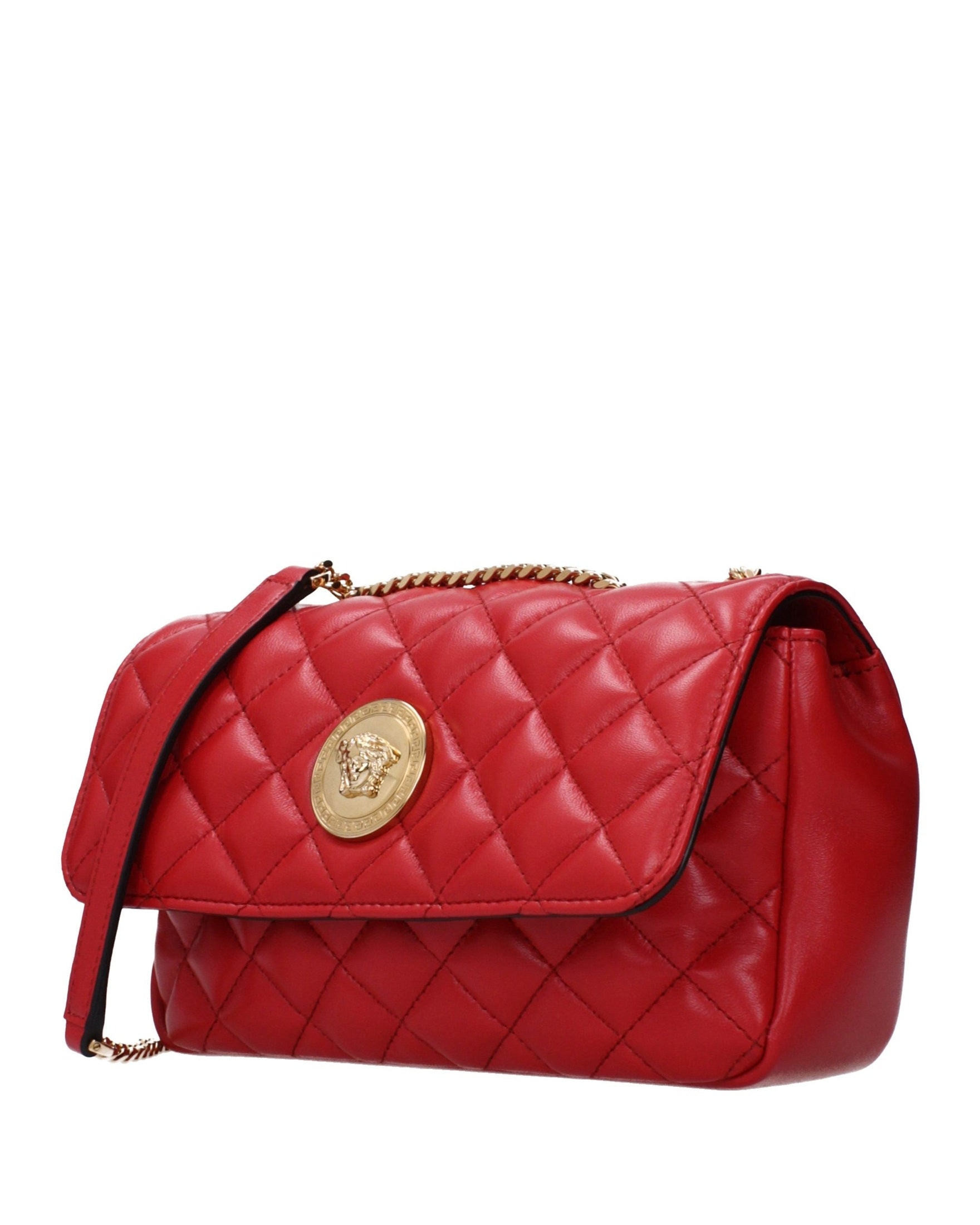 Versace Red Leather Shoulder Bag