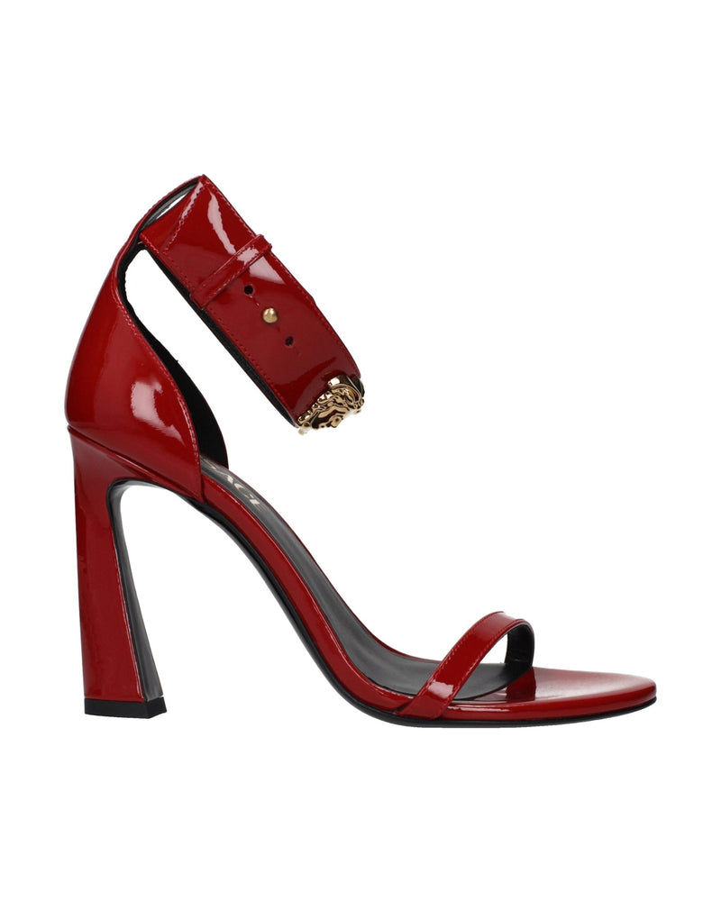 Versace Red Leather Stiletto Heel Sandals Glam Steals