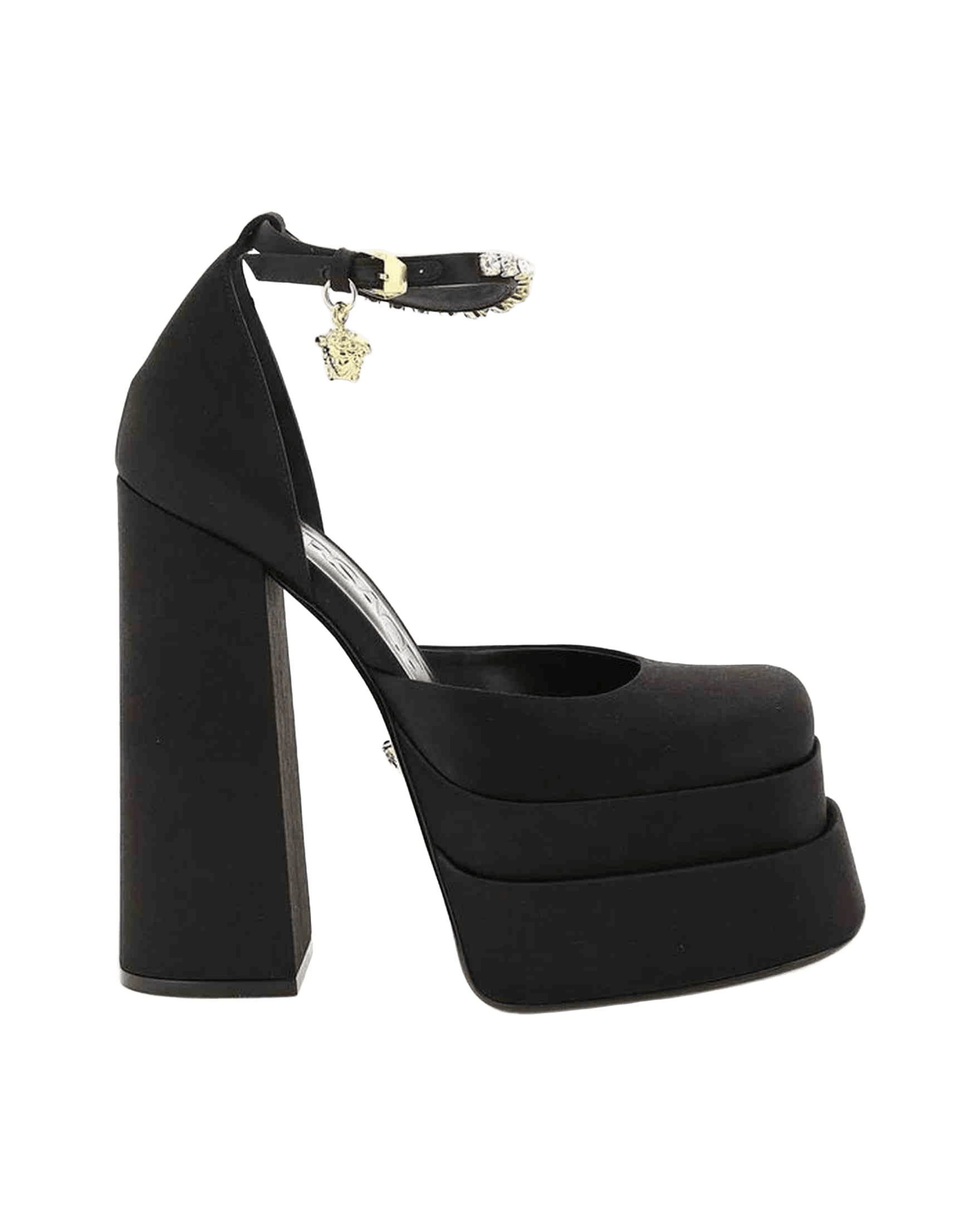 Versace Silk Satin Platform Pumps Glam Steals