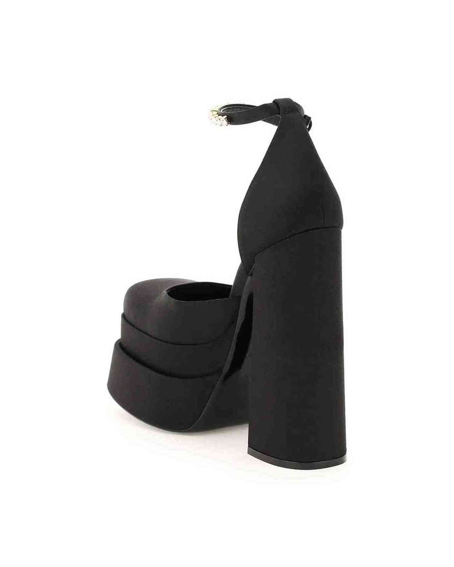 Versace Silk Satin Platform Pumps Glam Steals